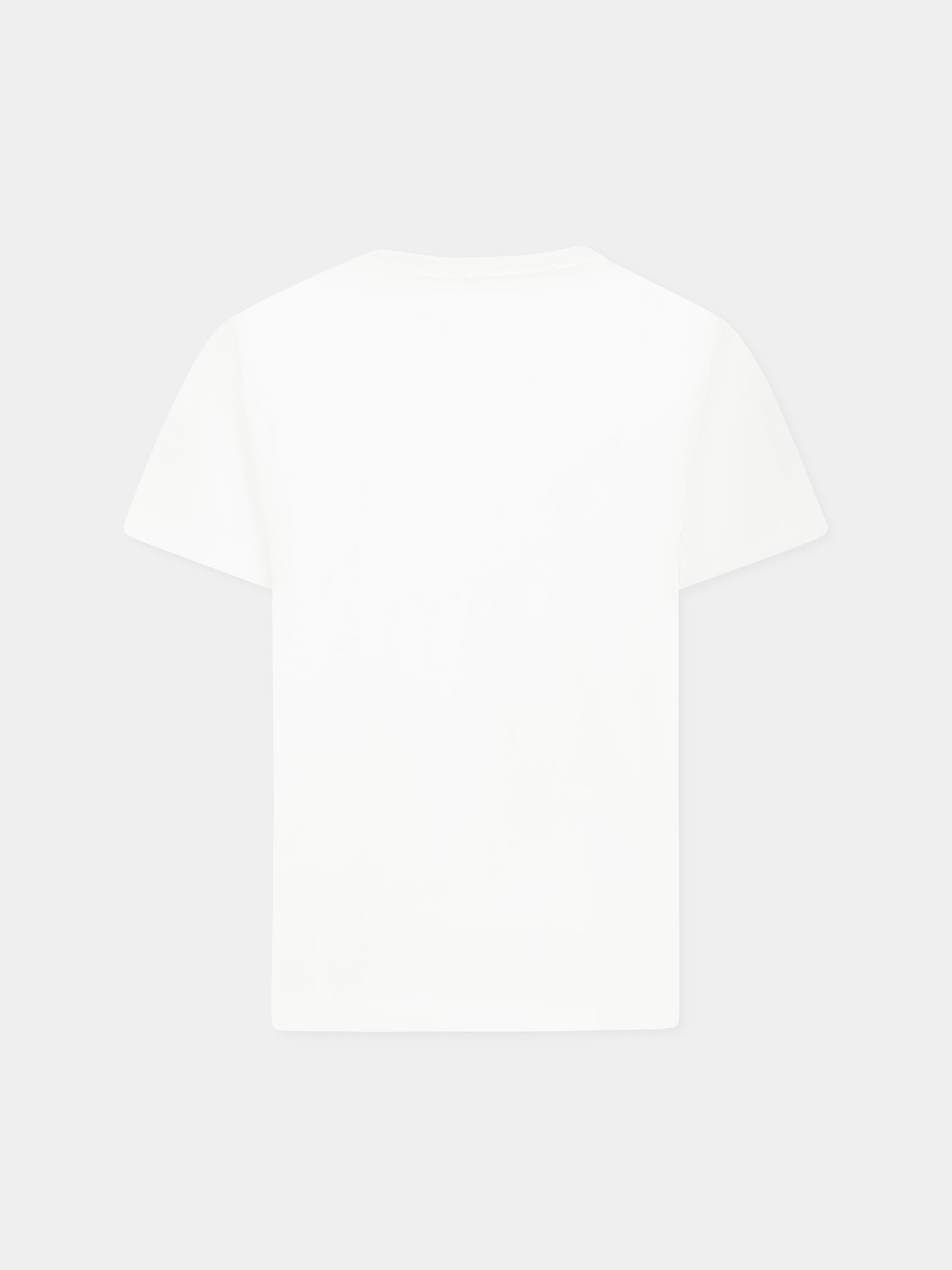 T-shirt blanc pour fille avec logo doré