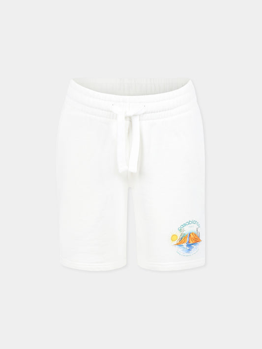 Short ivoire pour enfants avec oasis