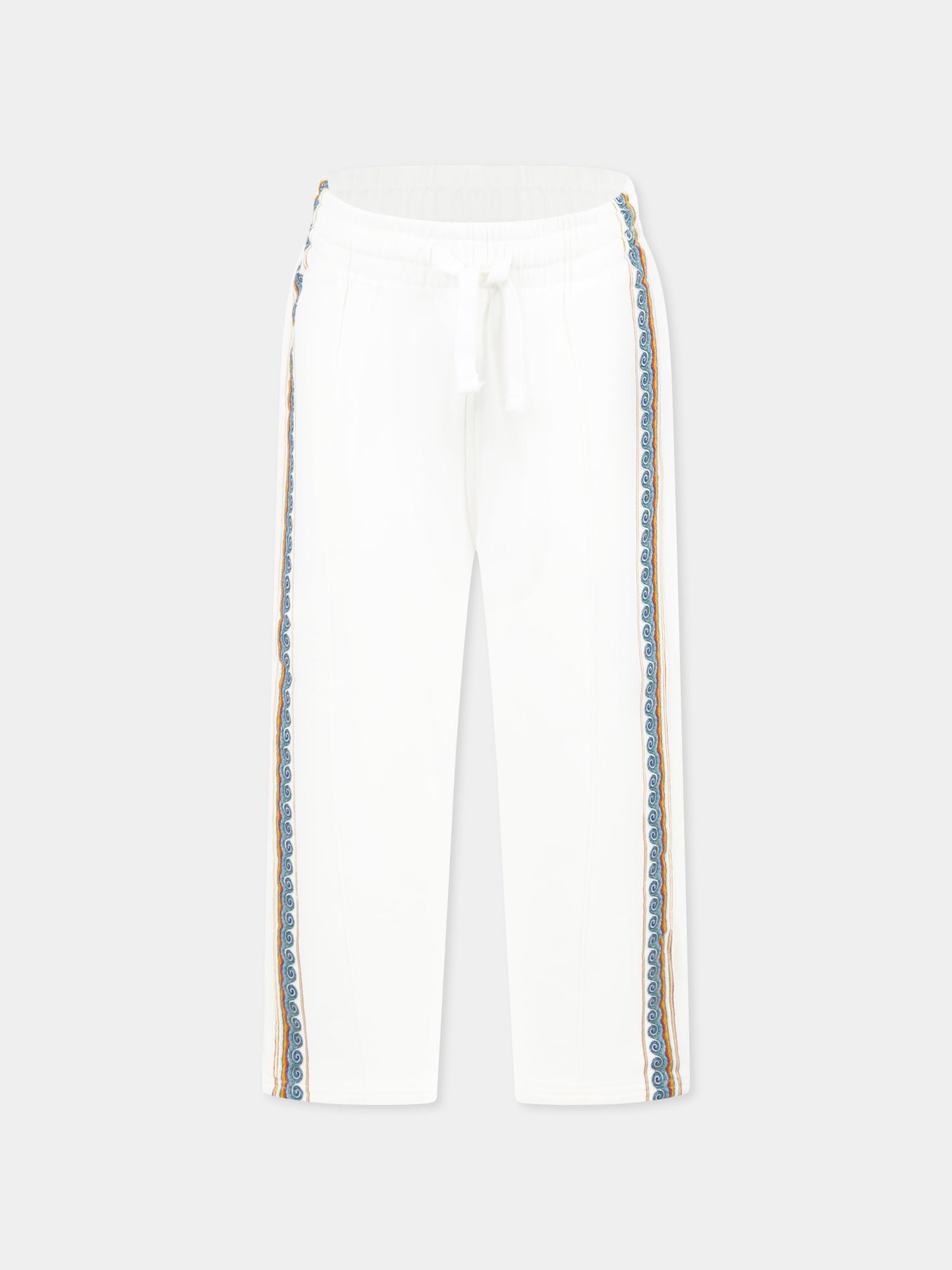 Pantaloni avorio per bambini con stampa onde,Casablanca,KS25 JTR 265 01 EX