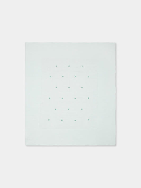 Couverture verte pour bébé enfants avec pois