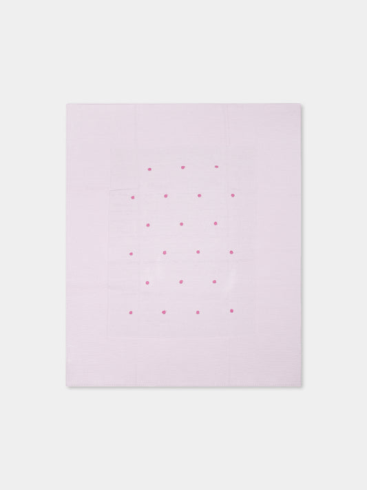 Couverture verte pour bébé enfants avec pois