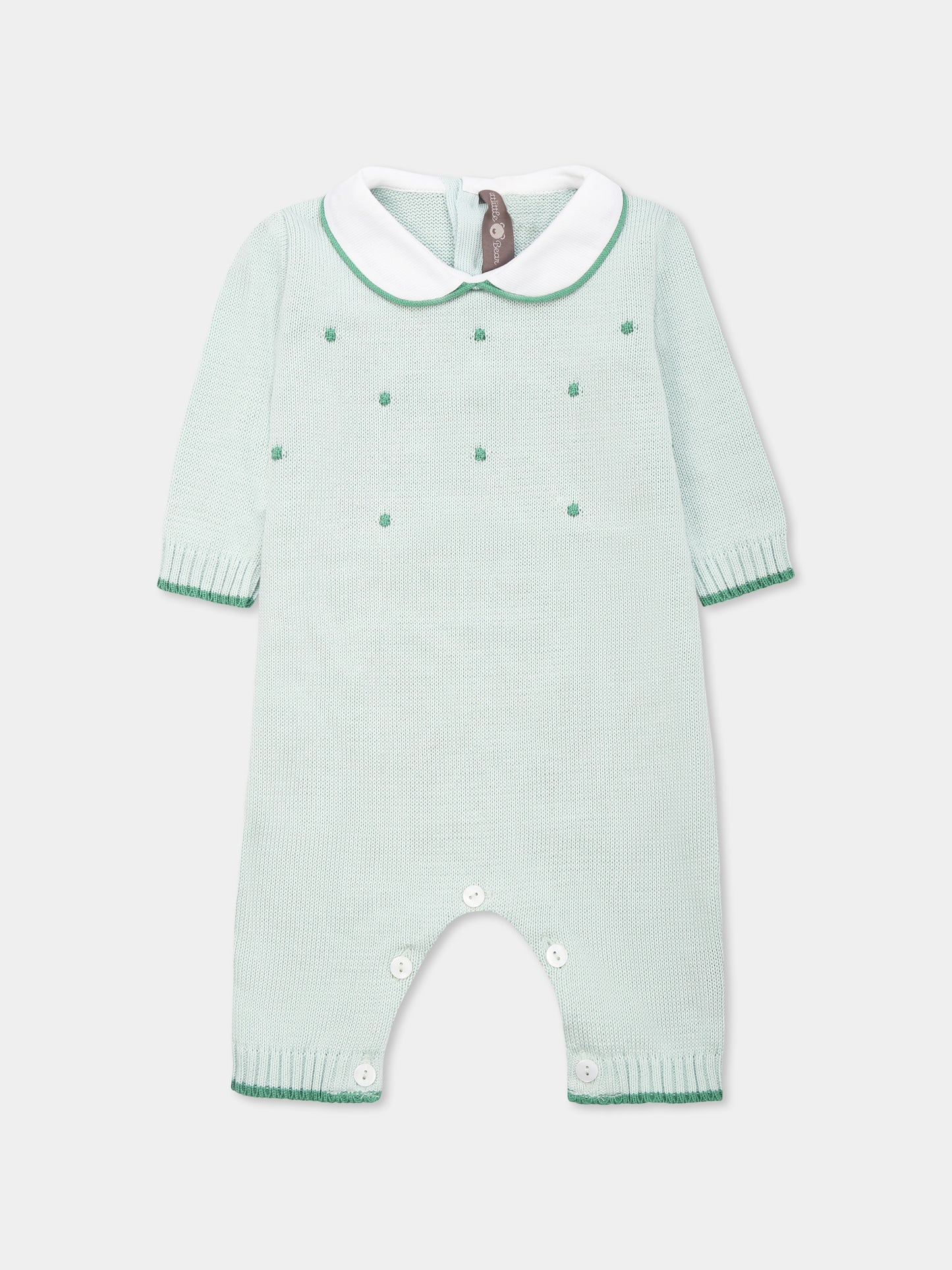 Combinaison verte pour bébé enfants avec pois