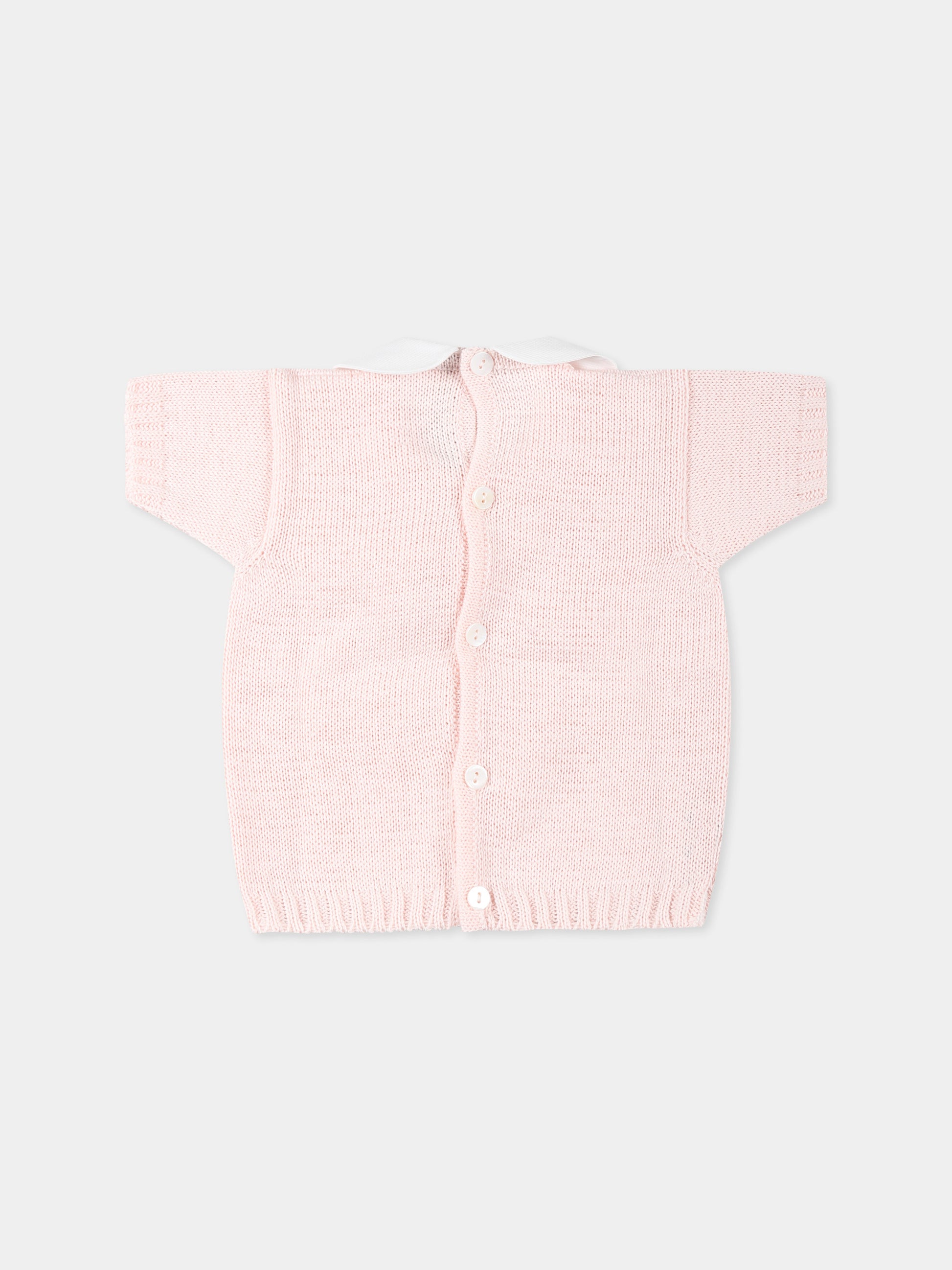 Maglione rosa per neonata con fiocco,Little Bear,1010 CIPRIA