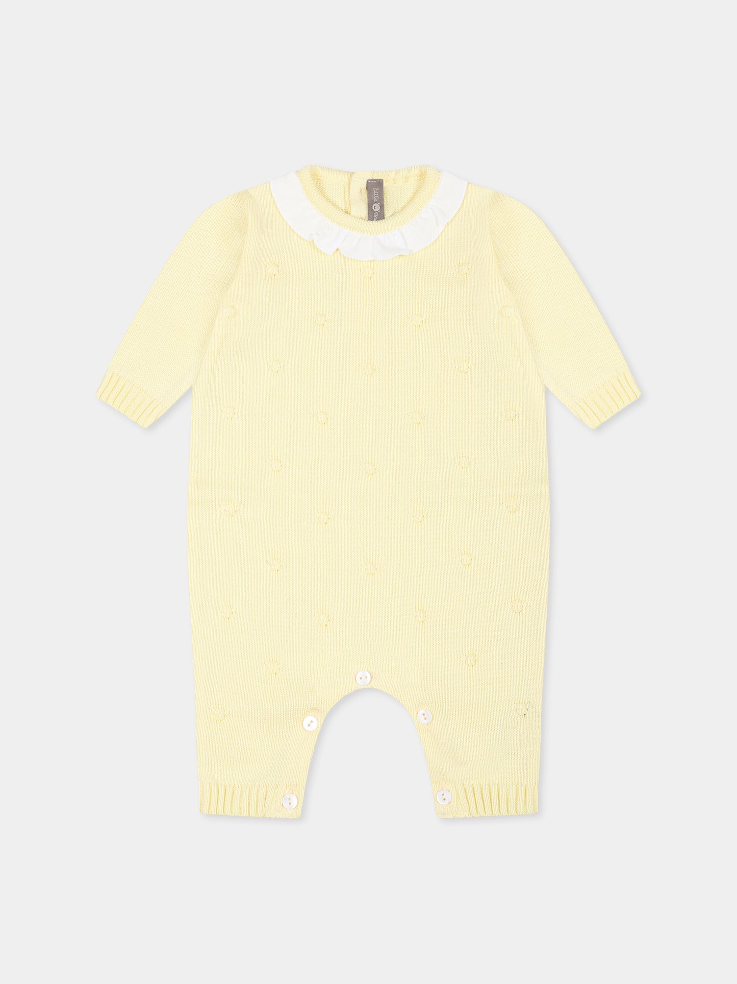 Combinaison jaune pour bébé enfants avec pois