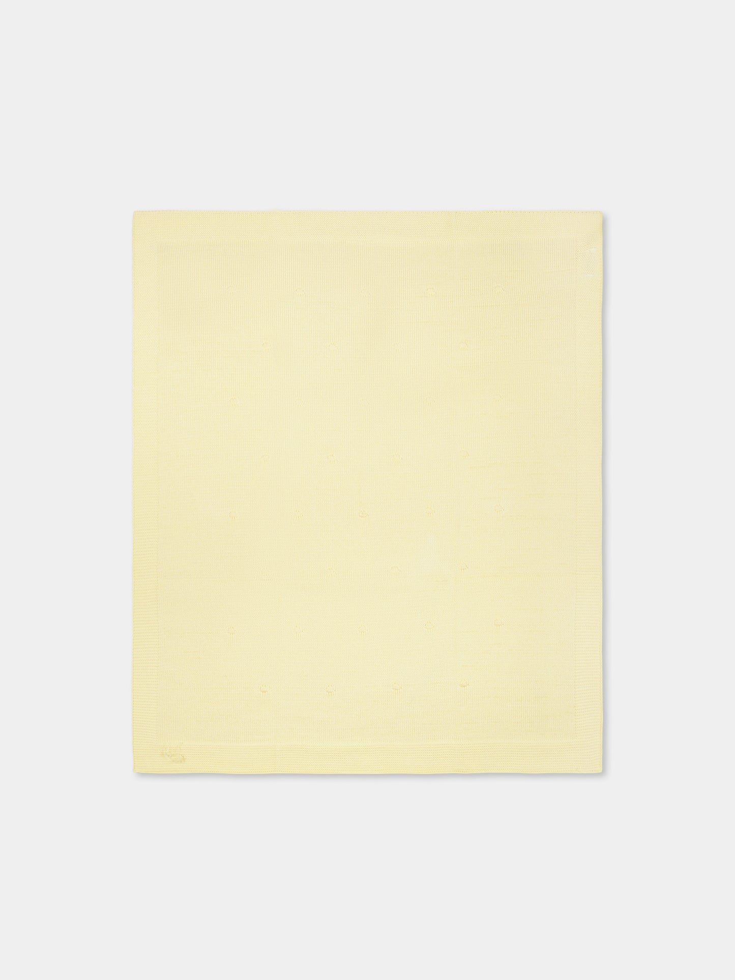Couverture jaune pour bébé enfants avec pois