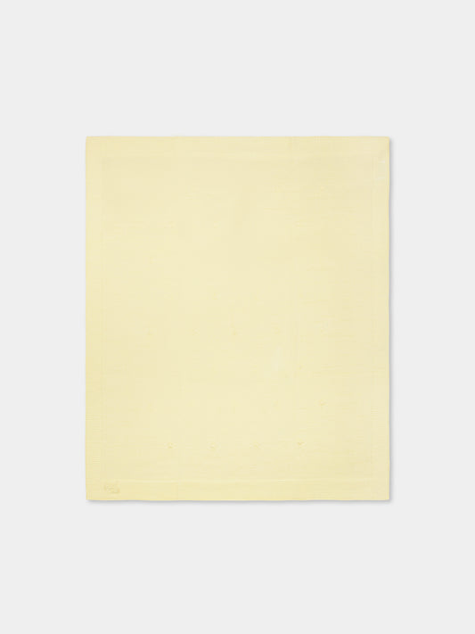 Couverture jaune pour bébé enfants avec pois