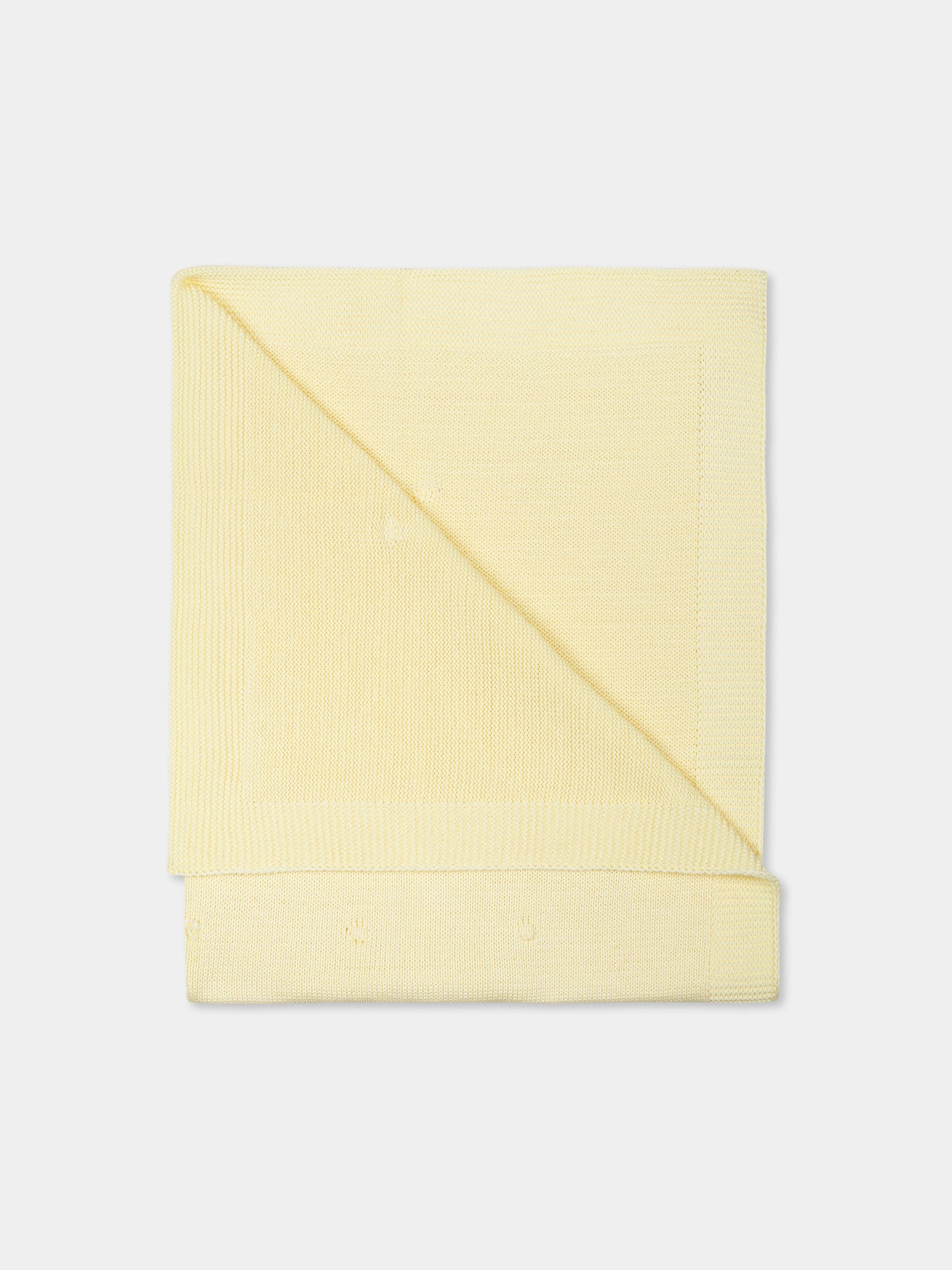 Couverture jaune pour bébé enfants avec pois