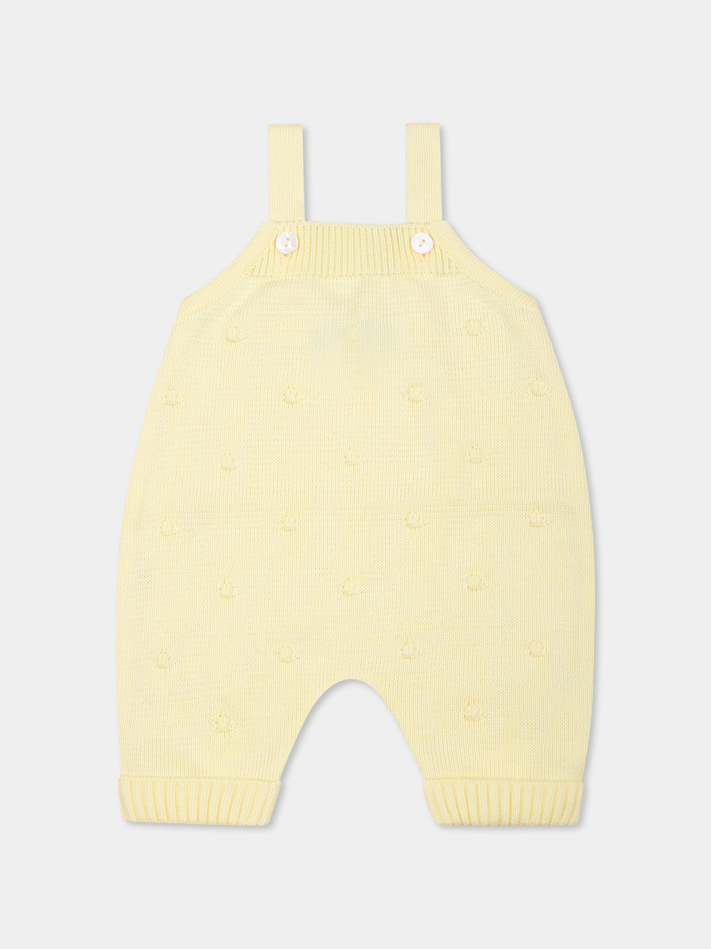 Salopette jaune pour bébé garçon avec pois