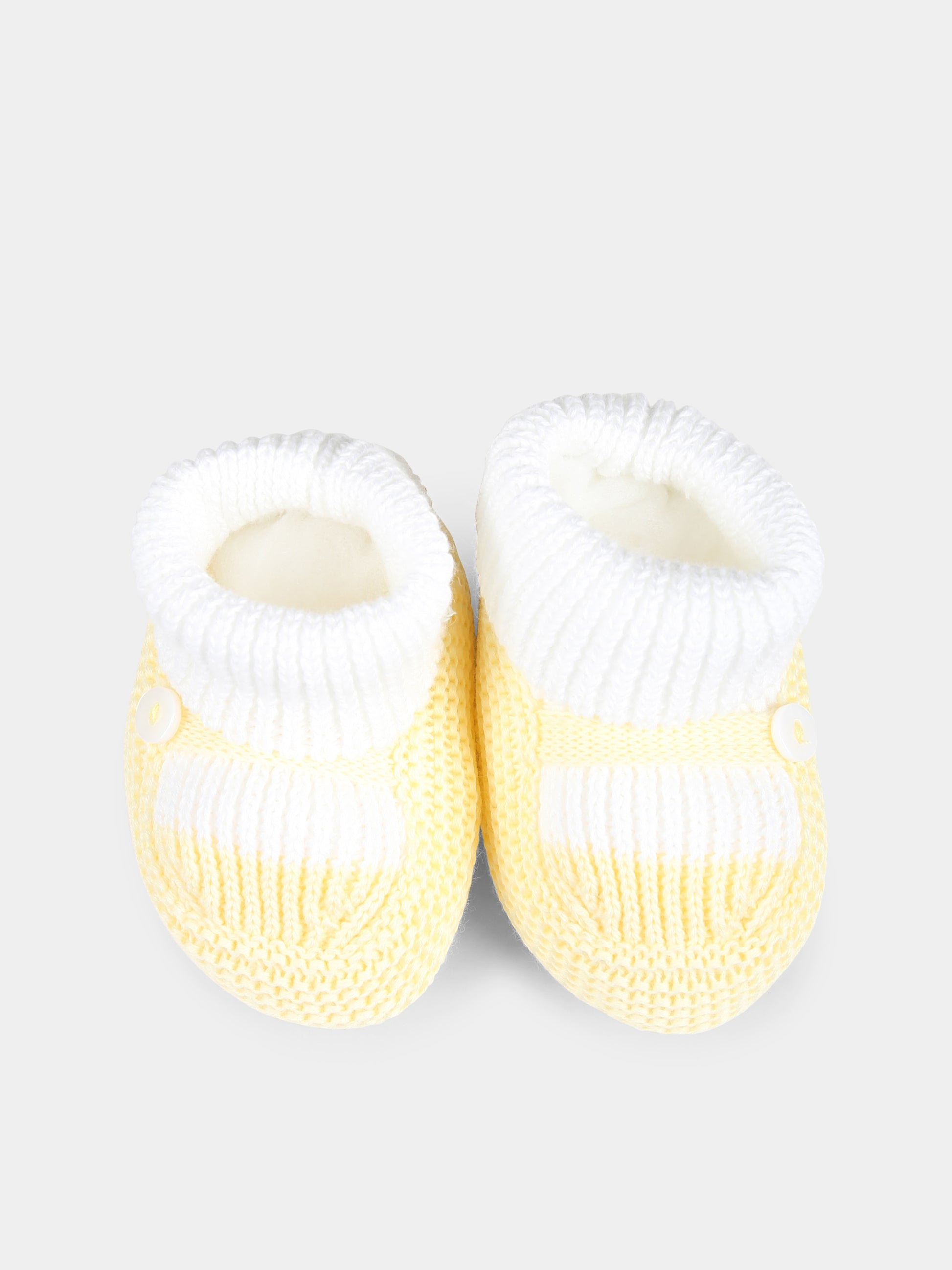 Babbucce gialle per neonati,Little Bear,1137 BIANCO/GIALLO