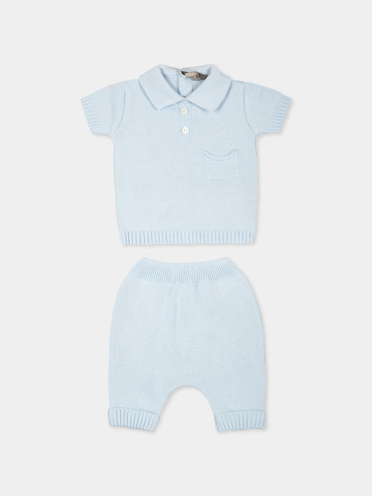 Ensemble de naissance  bleu clair pour bébé garçon