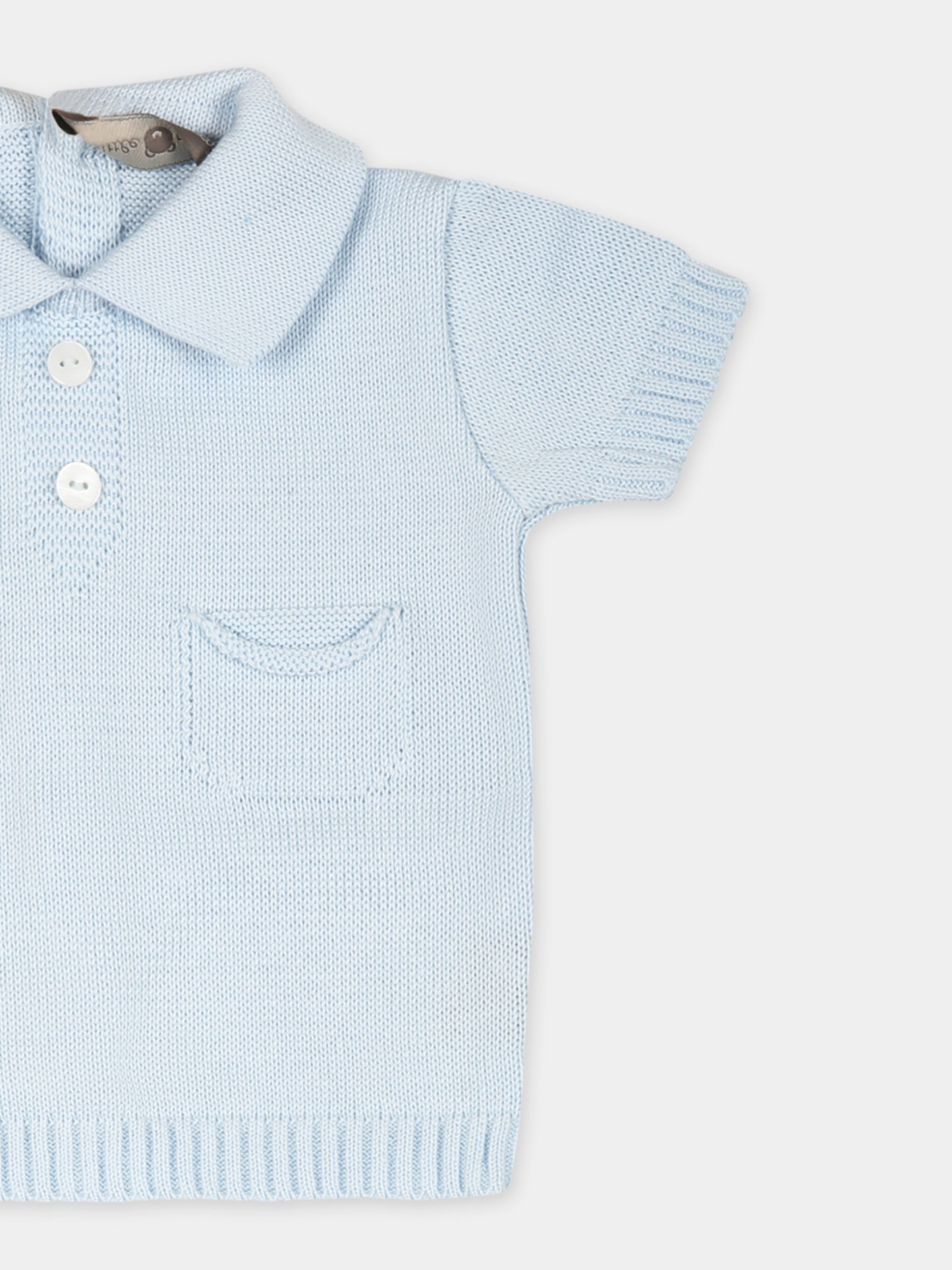 Ensemble de naissance  bleu clair pour bébé garçon