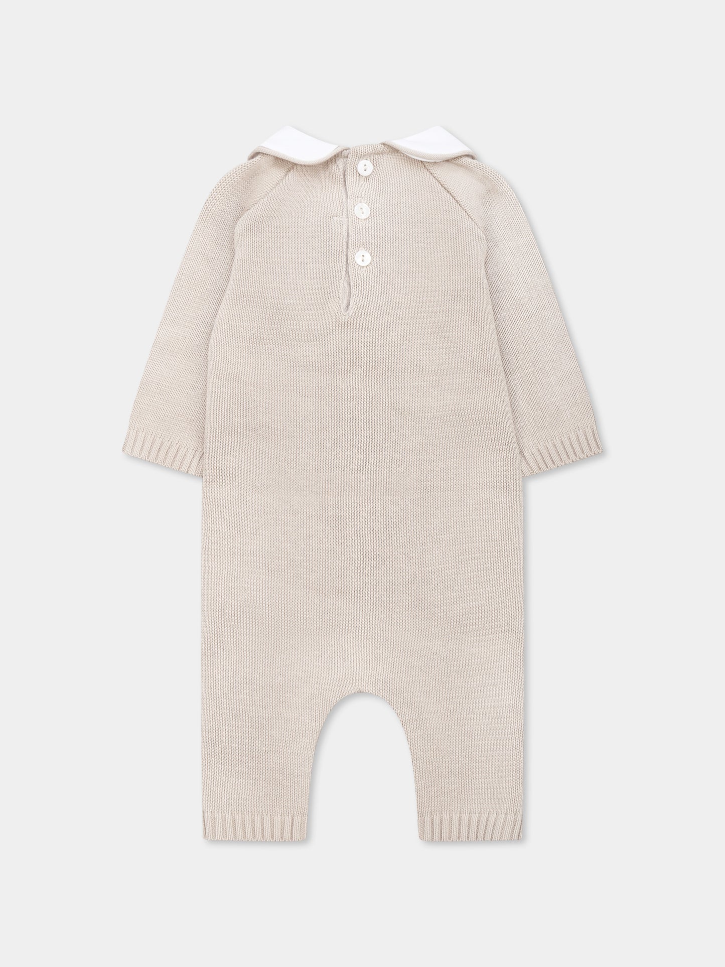 Combinaison beige pour bébé enfants avec ours