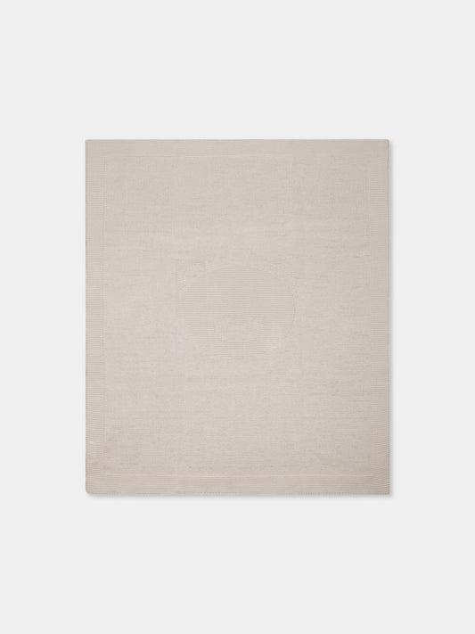 Couverture beige pour bébé enfants avec ours