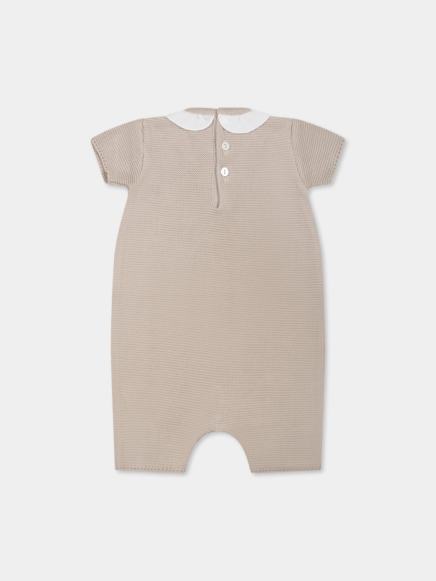 Barboteuse beige pour bébé fille