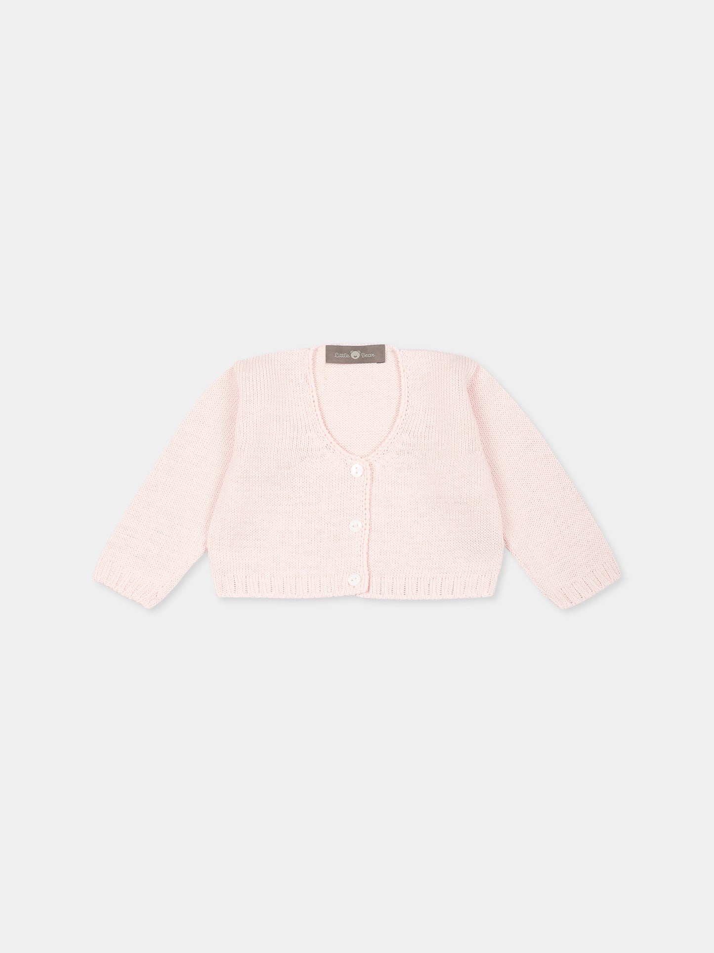 Cardigan rose pour bébé fille