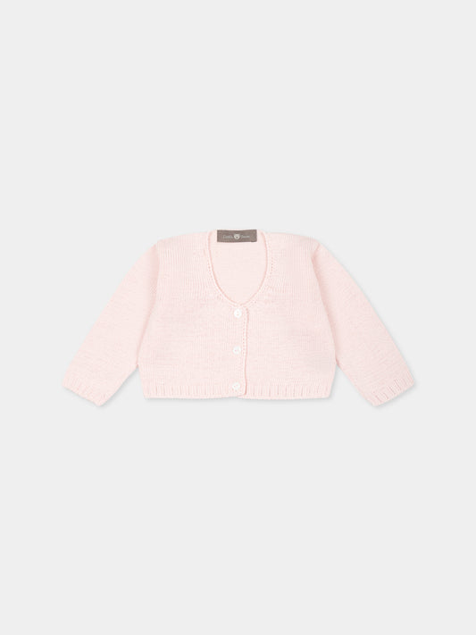 Cardigan rose pour bébé fille