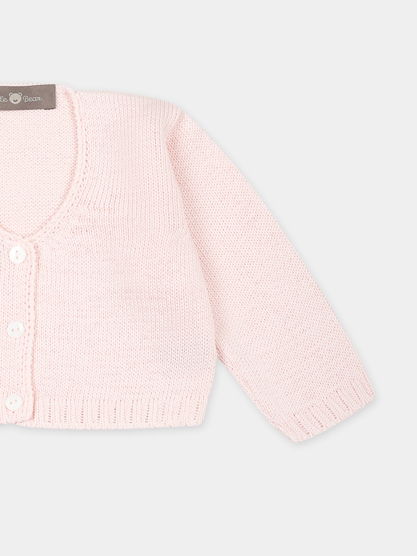 Cardigan rose pour bébé fille