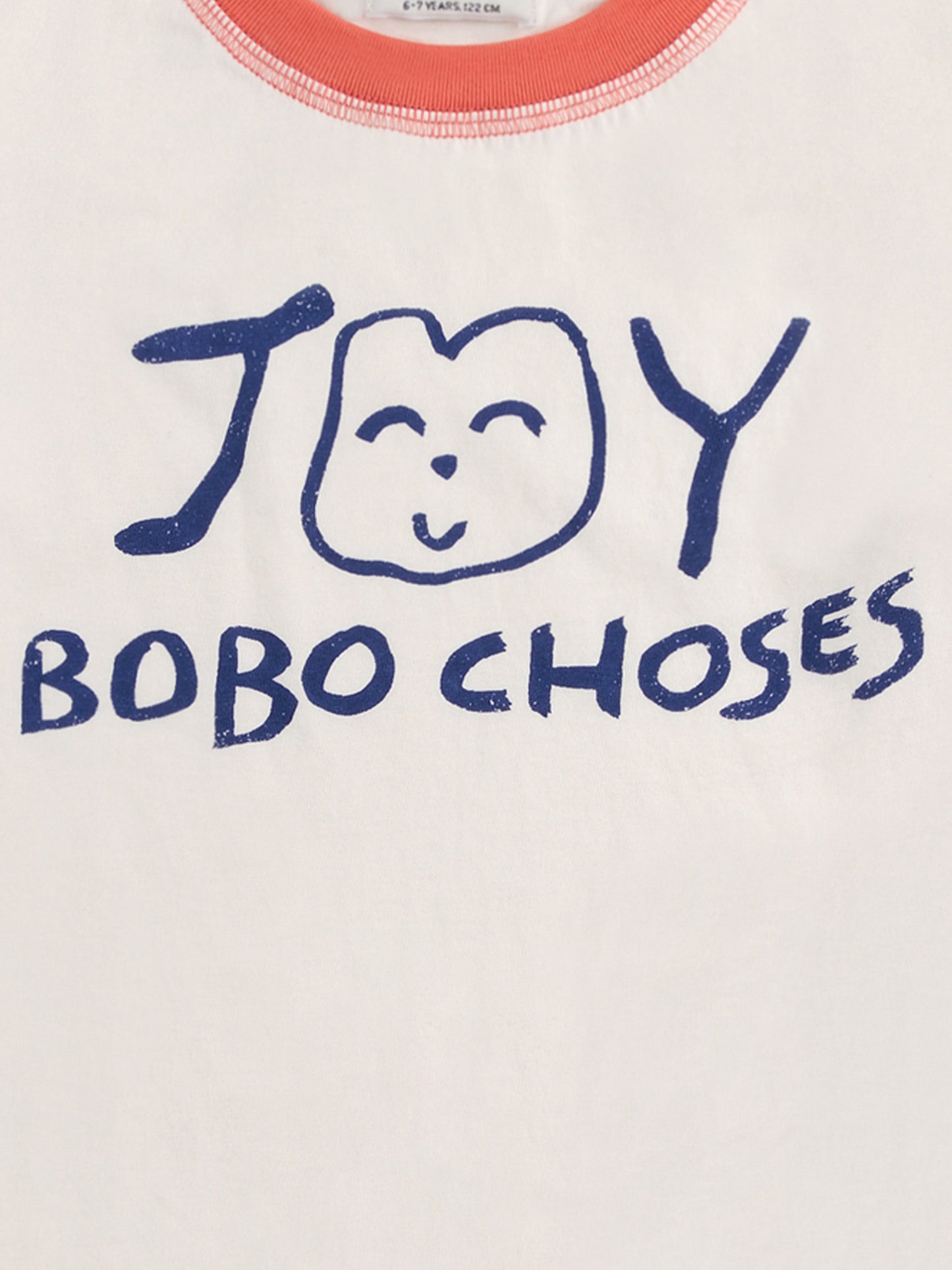 T-shirt avorio per bambini con smile e logo,Bobo Choses,B125AC014