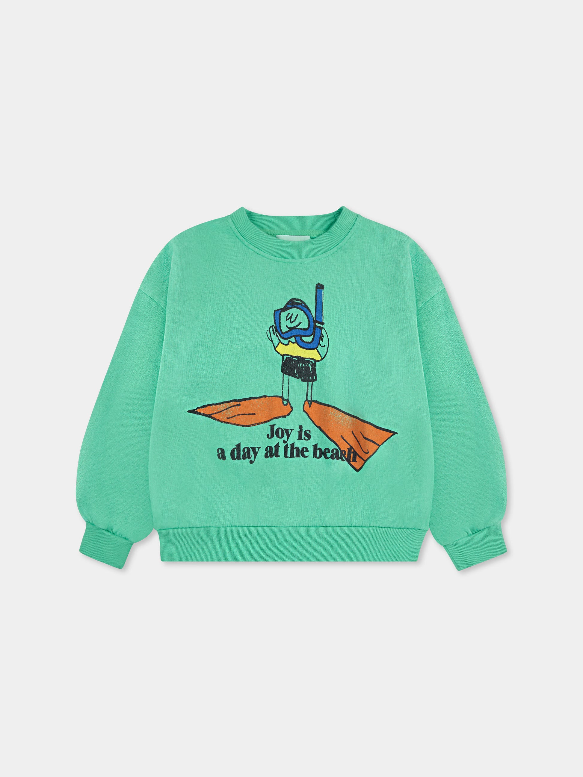 Felpa verde per bambini con stampa sub,Bobo Choses,B125AC032