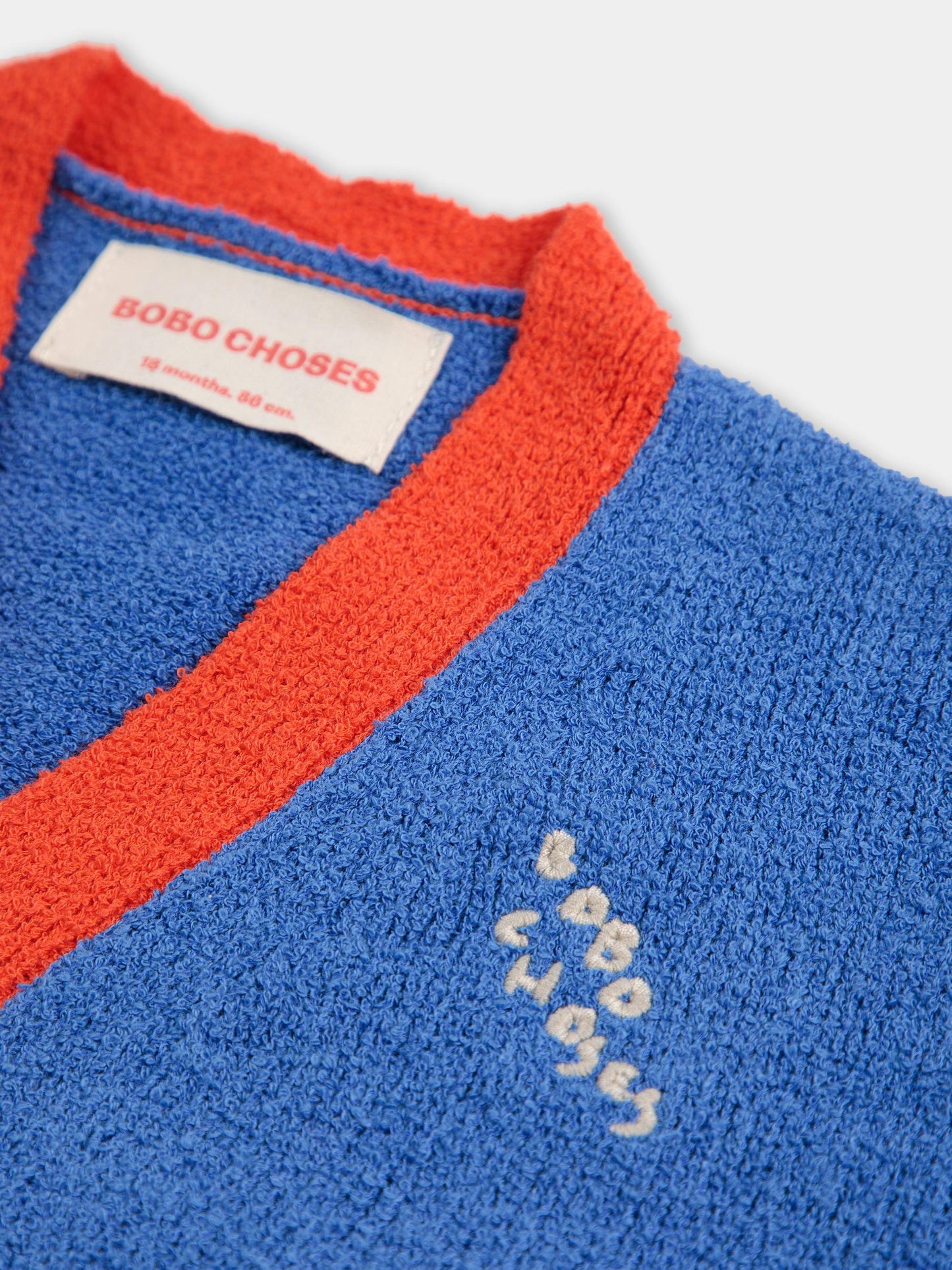 Cardigan blu per neonati con logo,Bobo Choses,B125AB091