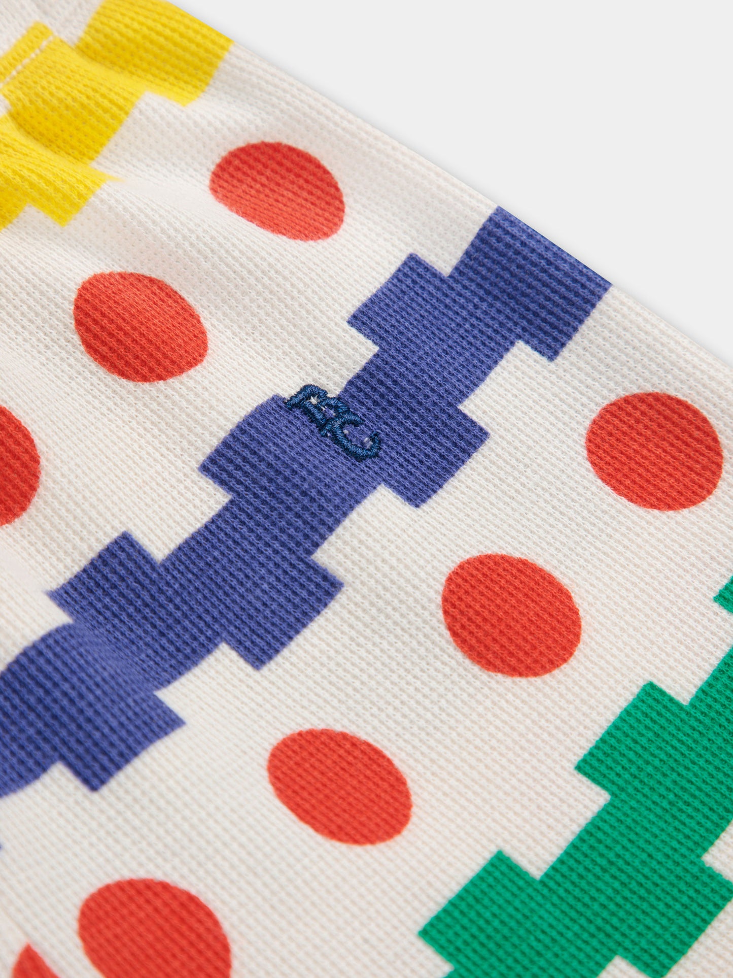 Pantalon blanc pour bébé enfants avec imprimé géométrique