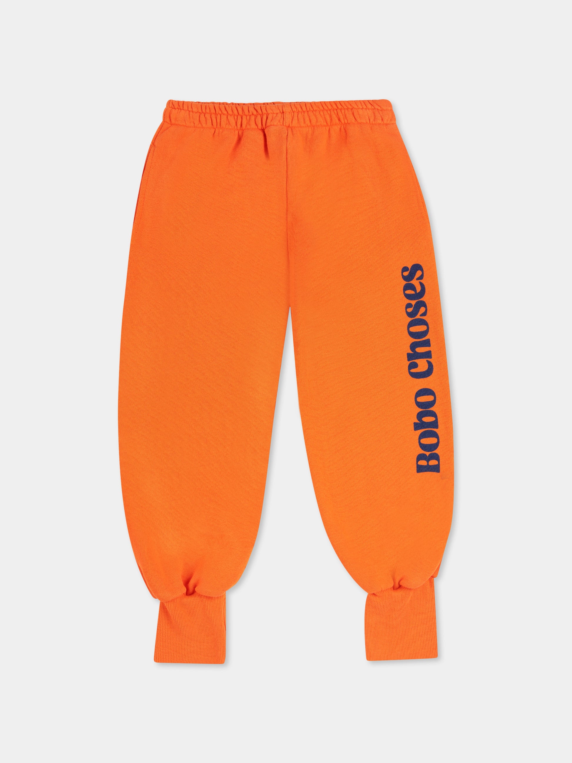 Pantaloni arancioni per bambini con logo,Bobo Choses,B125AC140