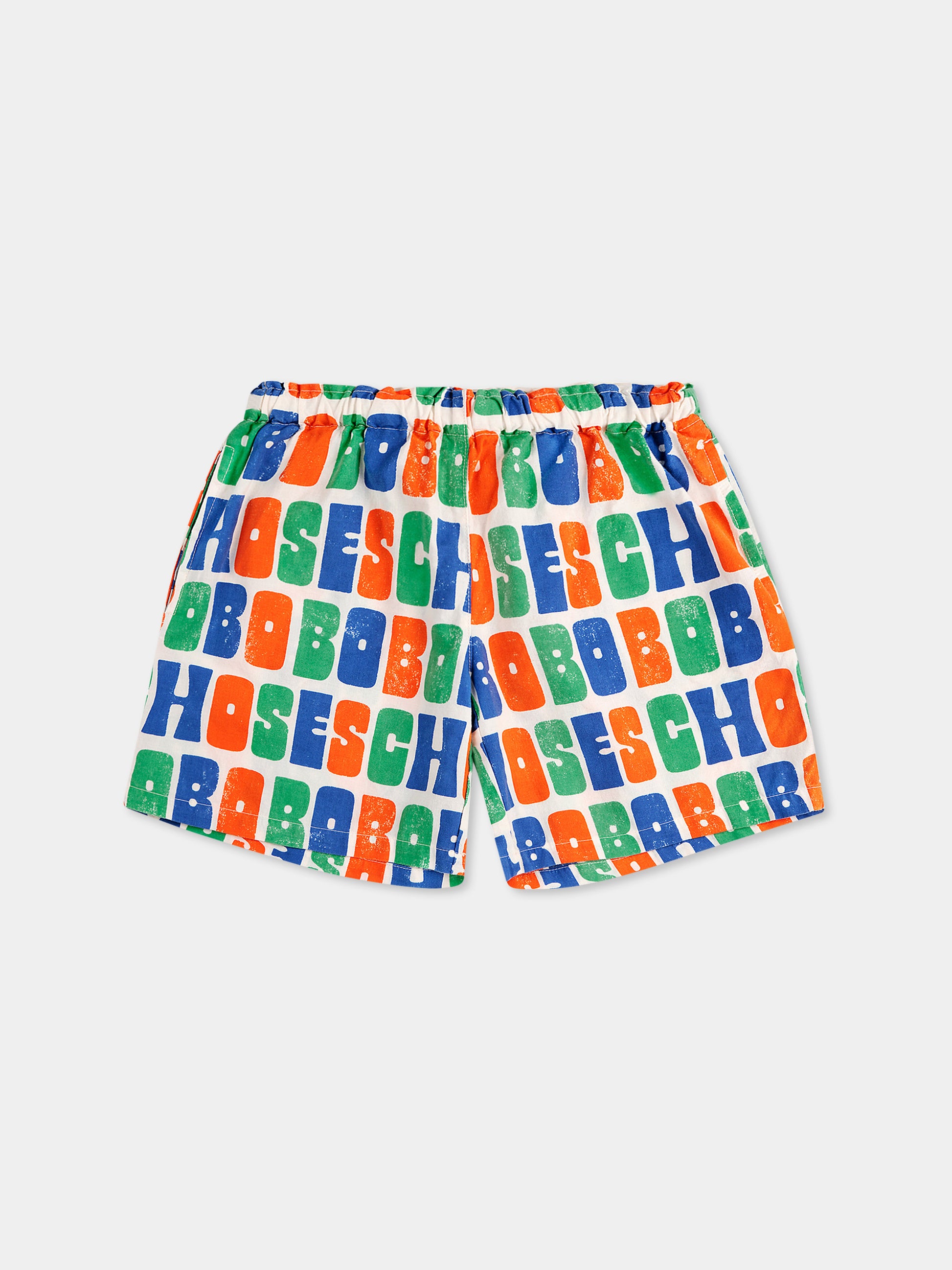Shorts multicolor per bambini con logo all over,Bobo Choses,B125AC133