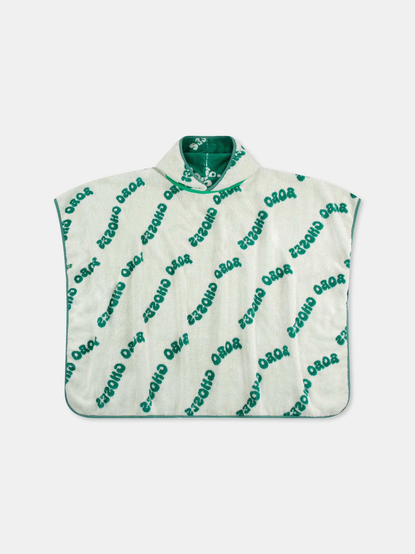 Accappatoio avorio per bambini con logo all over,Bobo Choses,B125AI034