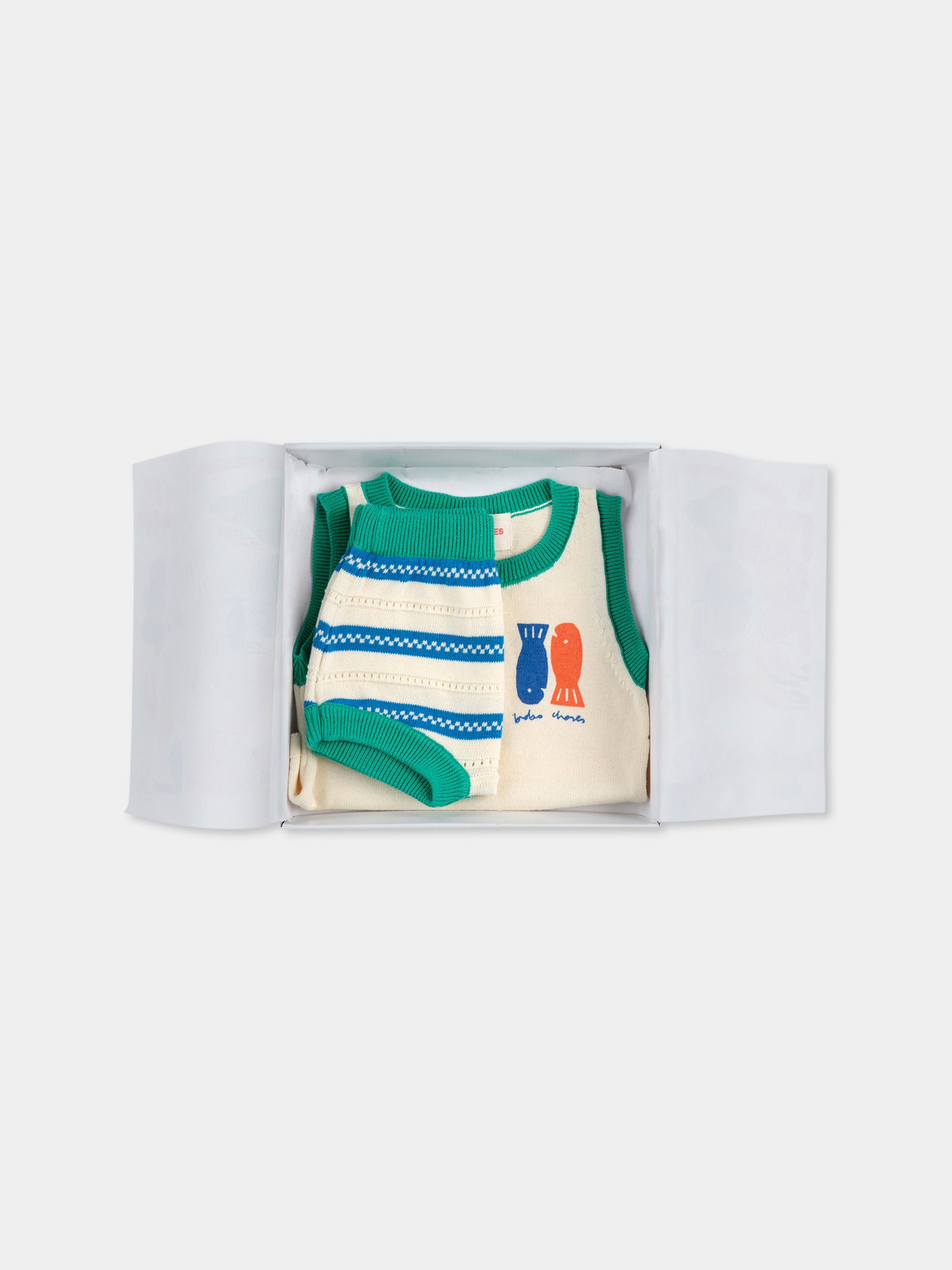 Completo avorio per neonati con logo,Bobo Choses,B125AB106