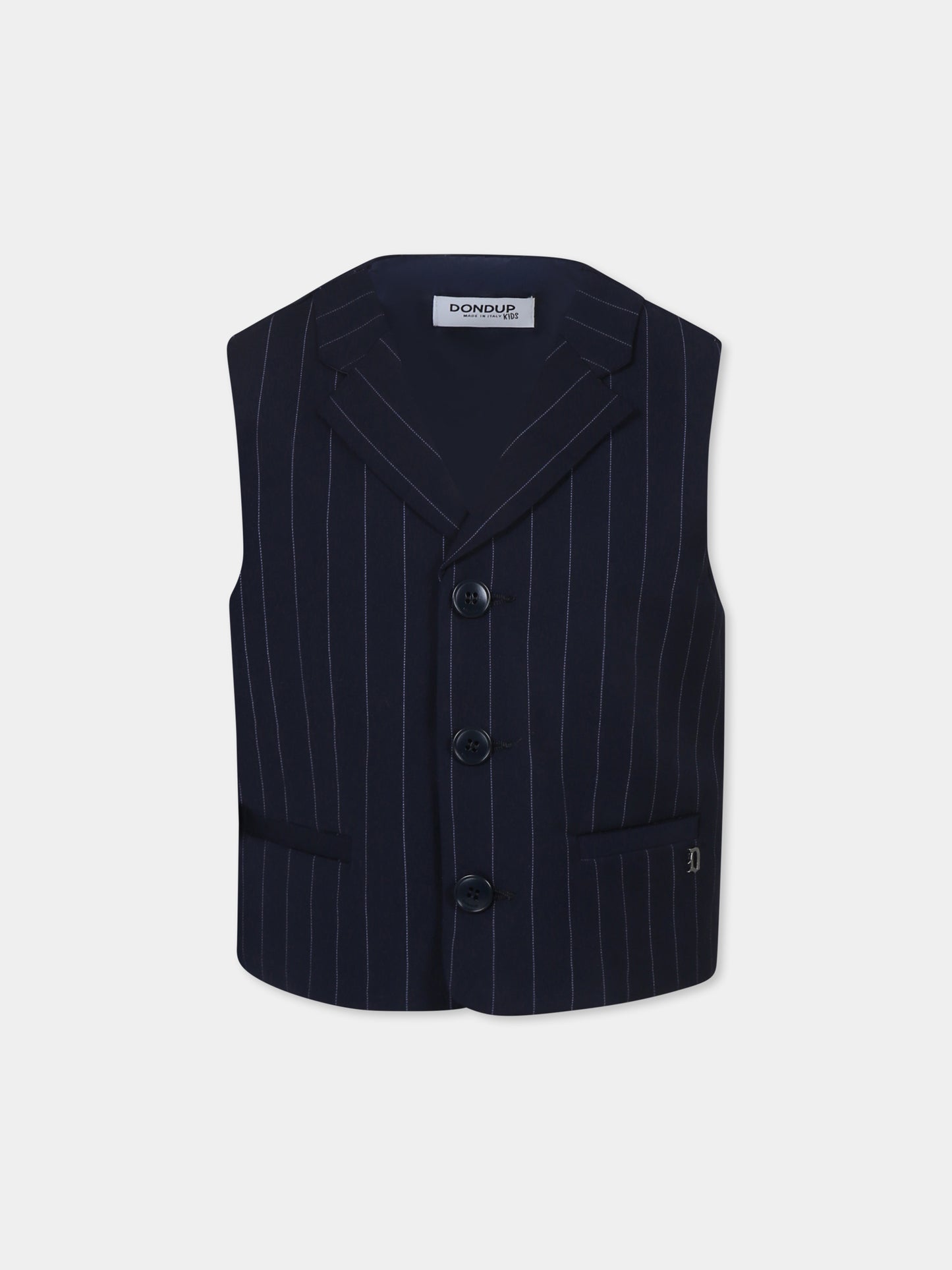 Gilet bleu pour garçon avec logo