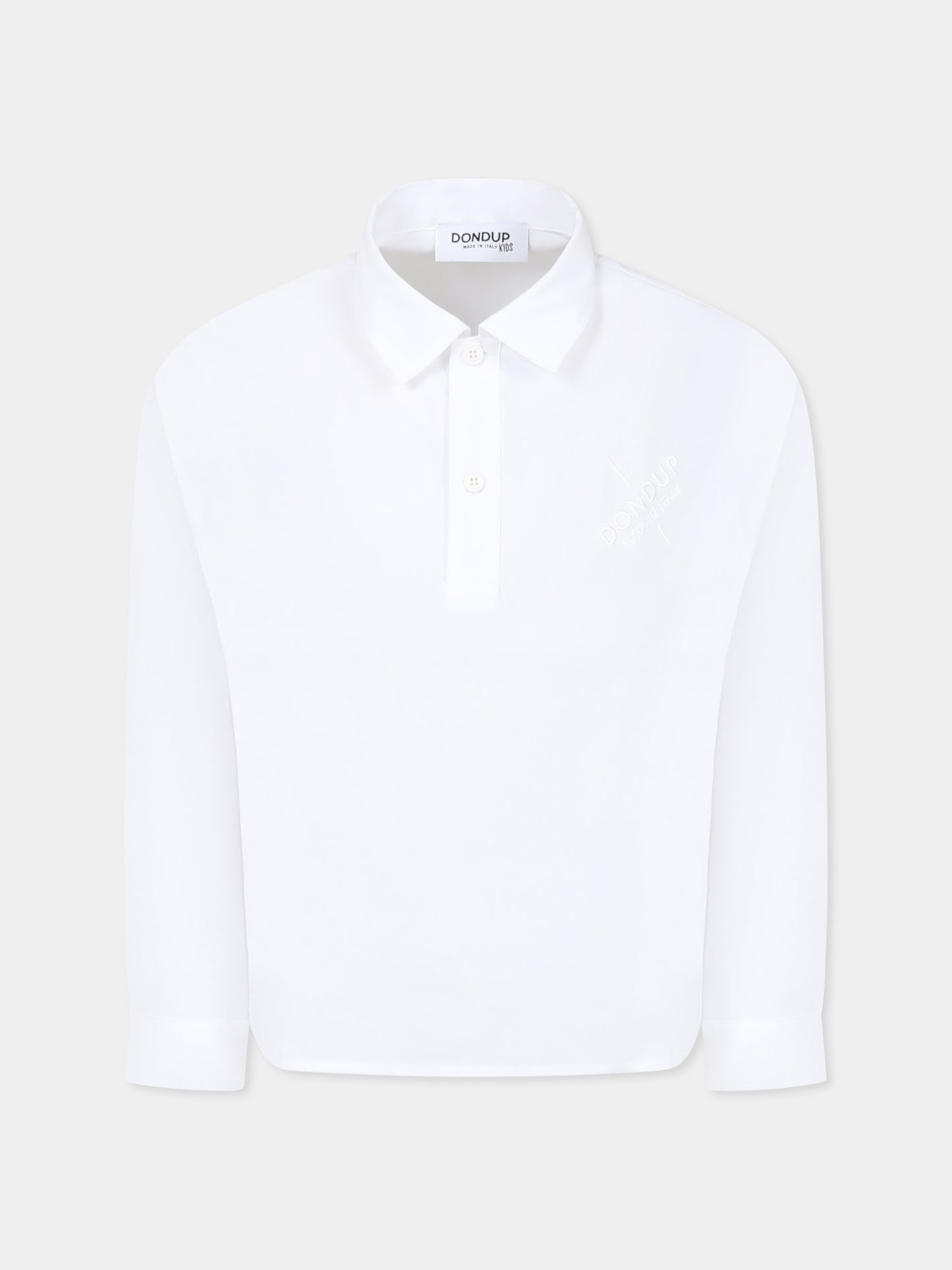 Chemise blanche pour garçon avec logo
