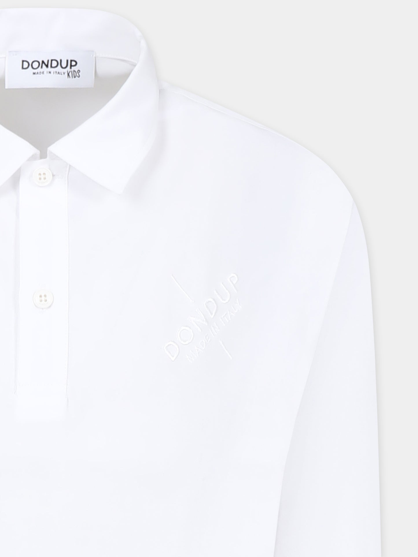 Chemise blanche pour garçon avec logo