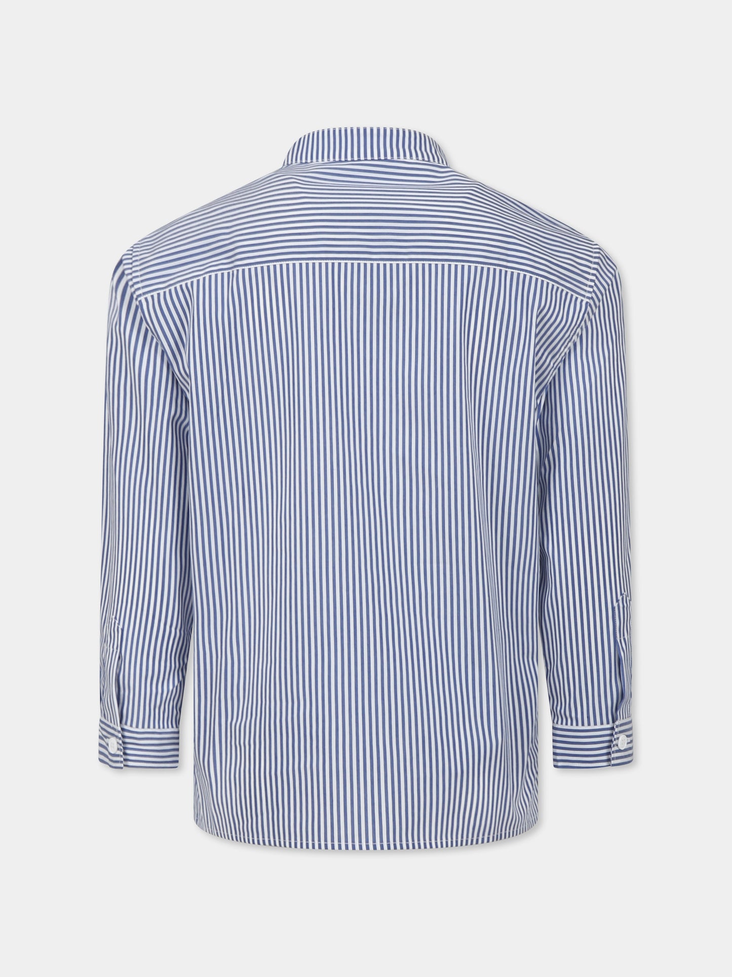 Chemise bleue pour garçon avec logo