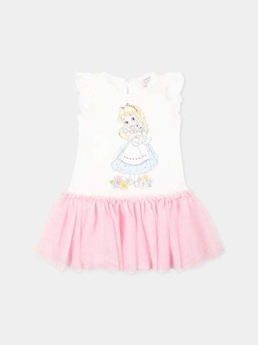 Robe multicolore pour bébé fille avec Alice au Pays des Merveilles