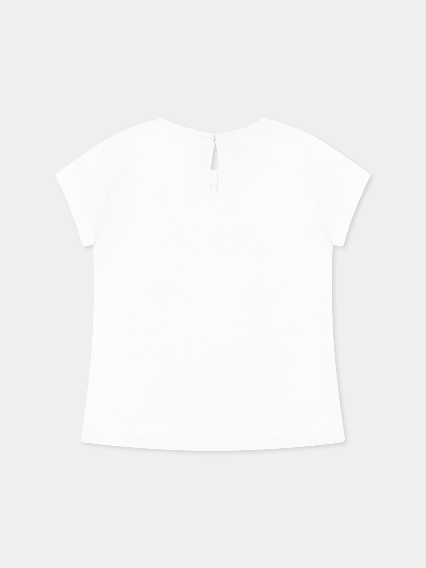 T-shirt blanc pour bébé fille avec coeurs