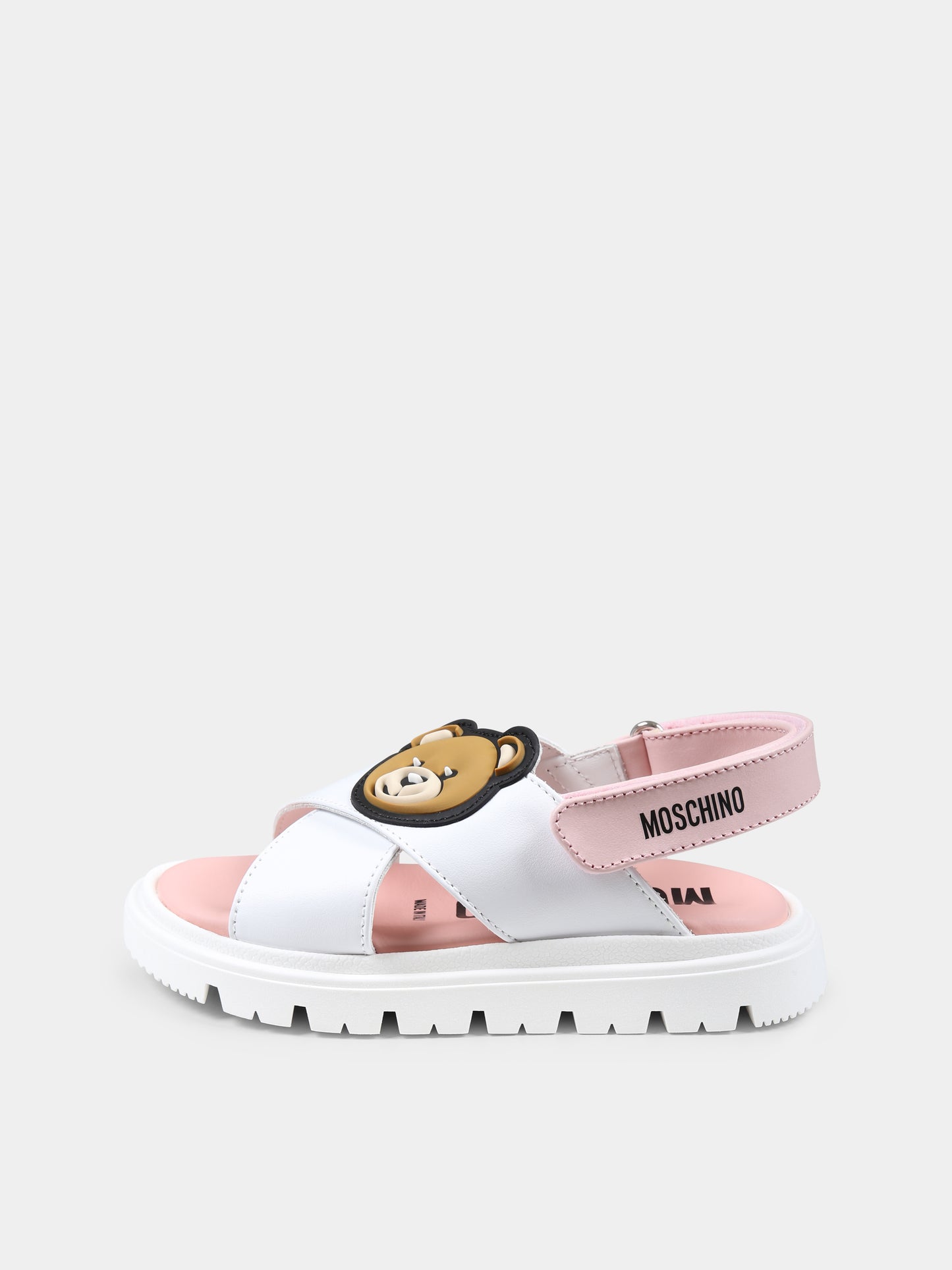 Sandali rosa per neonata e bambina con Teddy Bear,Moschino Kids,80438 2