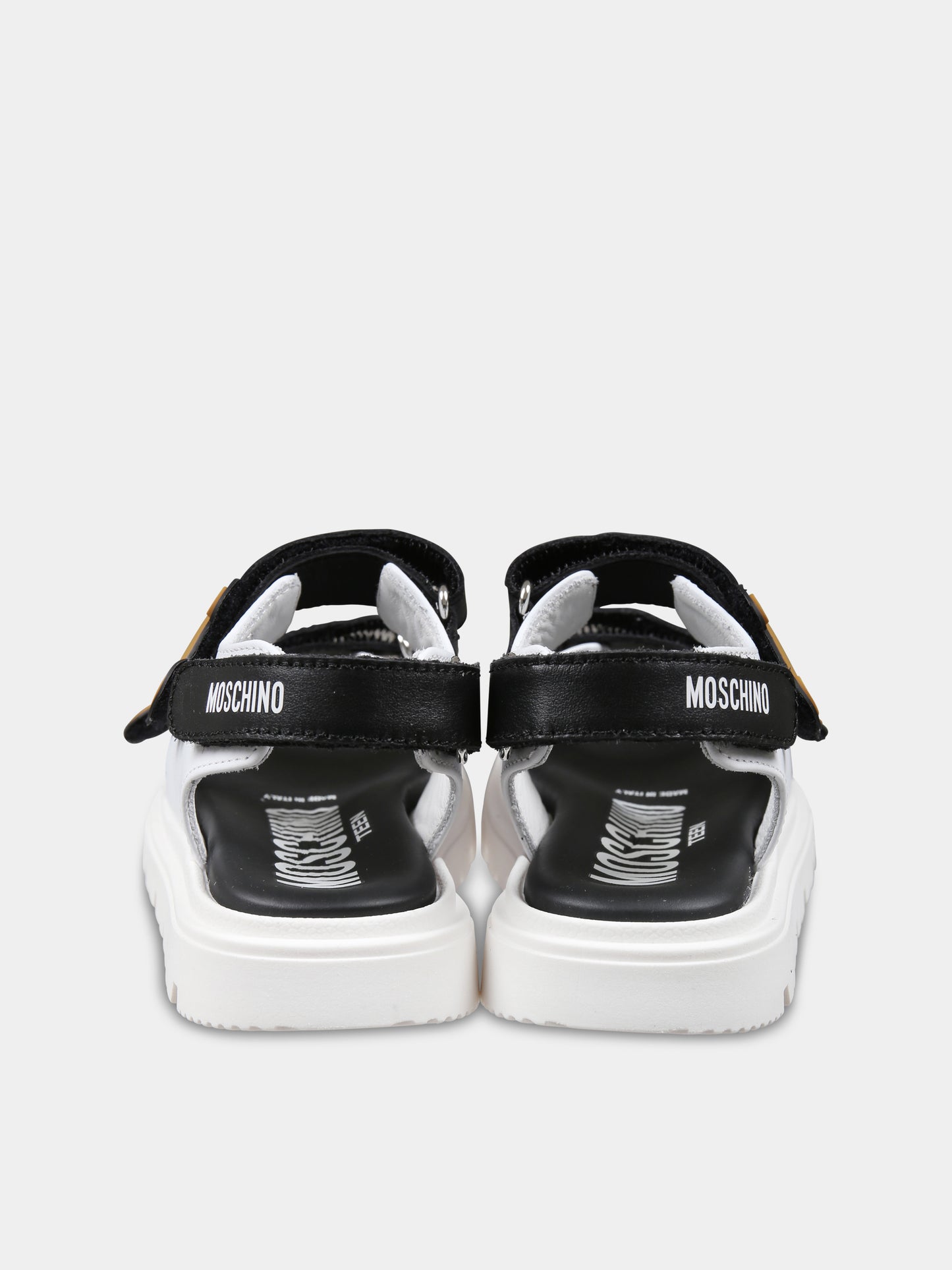 Sandali bianchi per bambini con Teddy Bear,Moschino Kids,80549 2