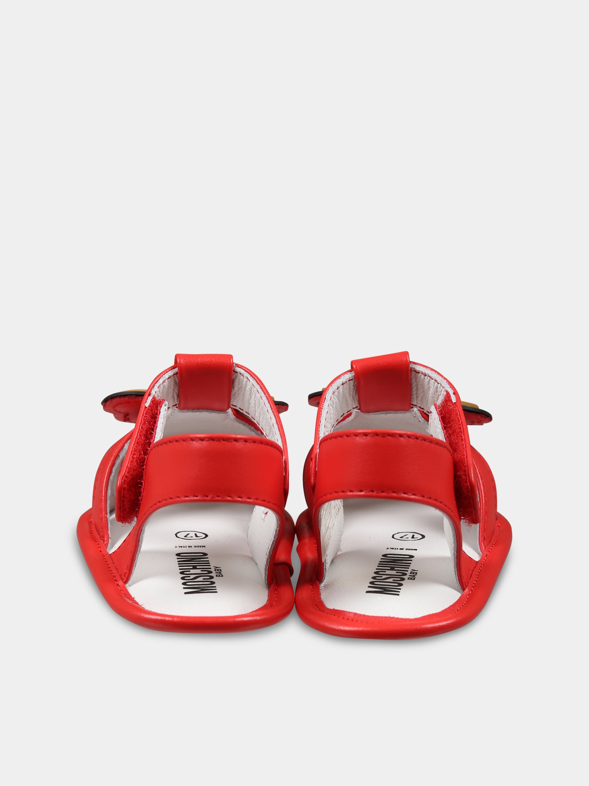 Ragnetti rossi per neonati con Teddy Bear,Moschino Kids,80387 65609