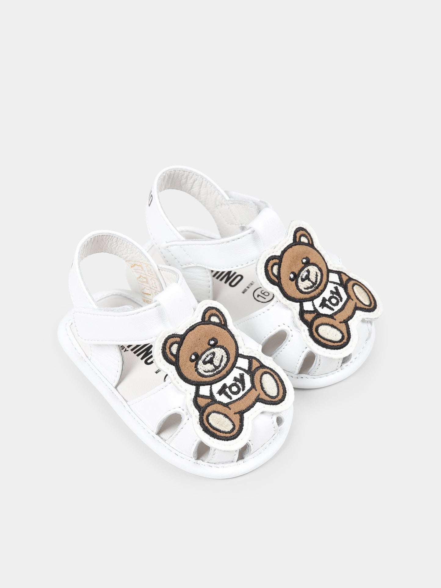 Sandales blanches pour bébé enfants avec Teddy Bear