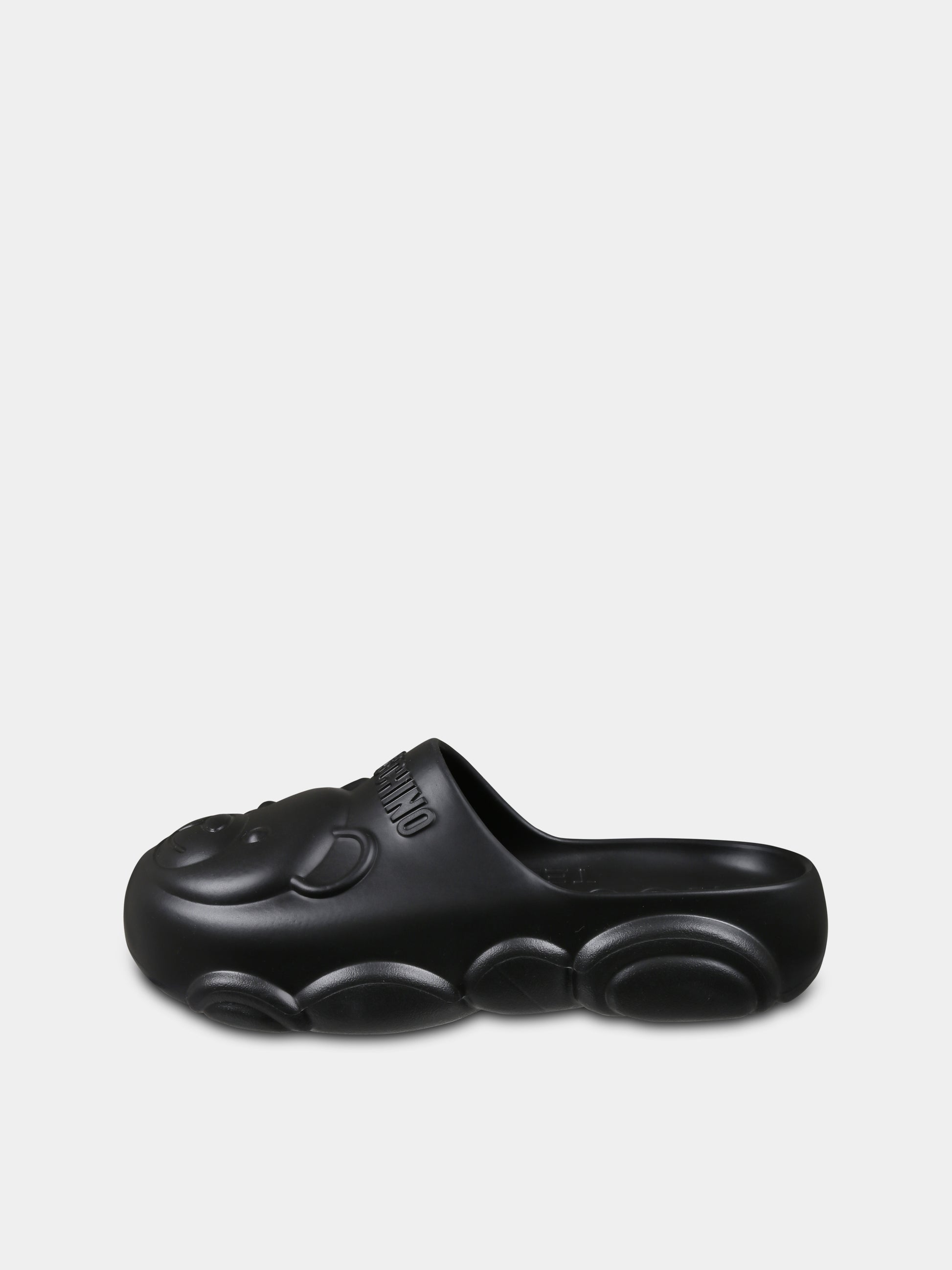 Sabot neri per bambini con Teddy Bear,Moschino Kids,80634 1