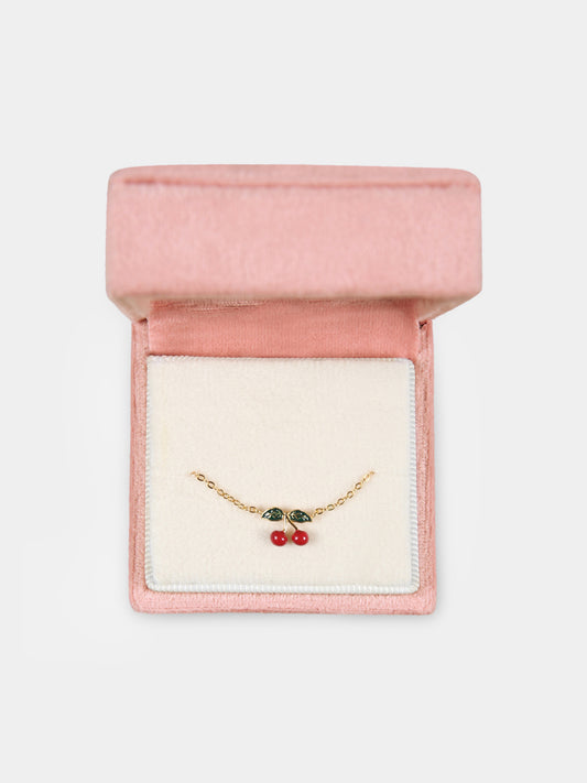 Bracelet doré pour fille avec cerises
