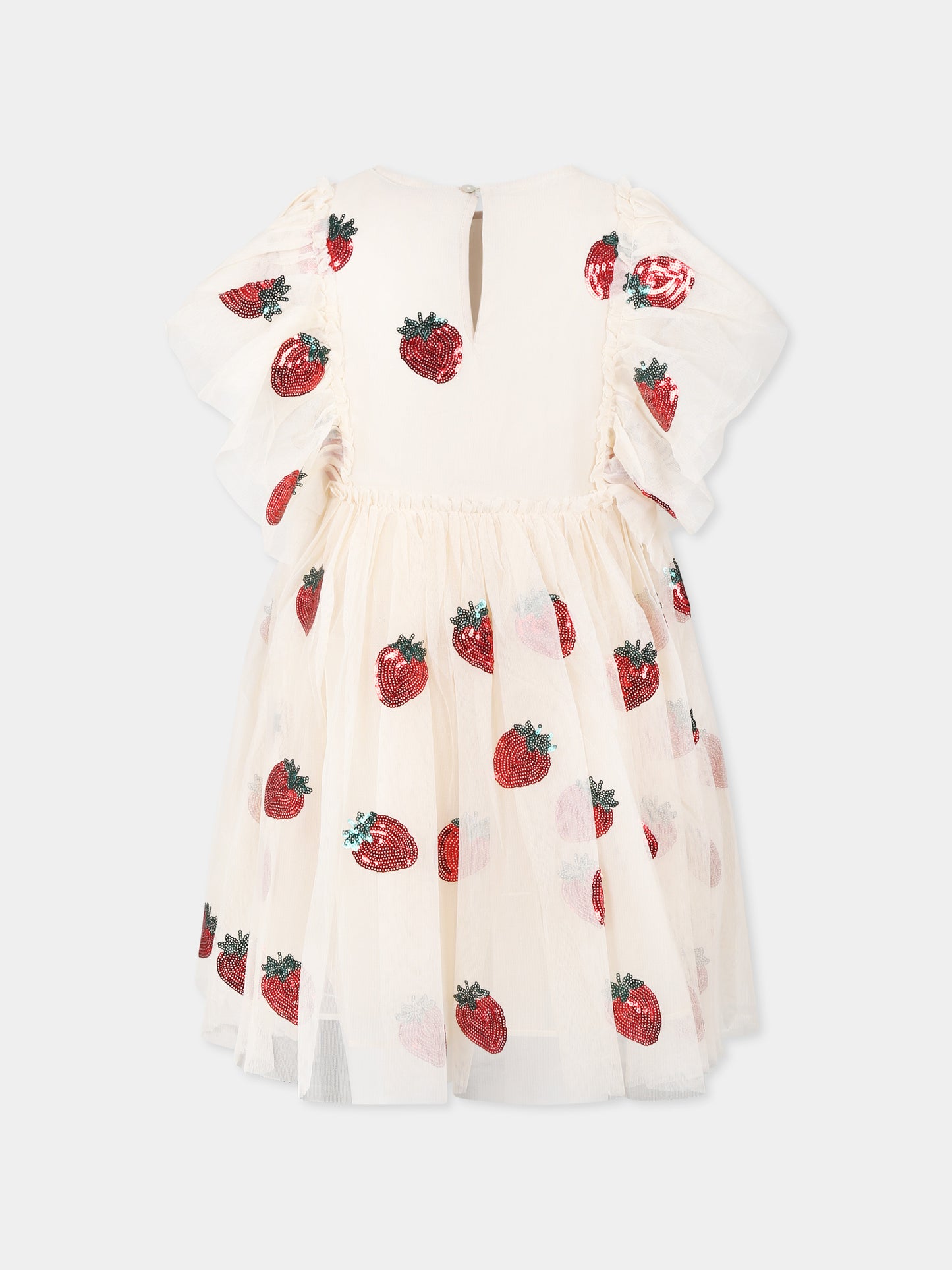Robe rose pour fille avec fraises