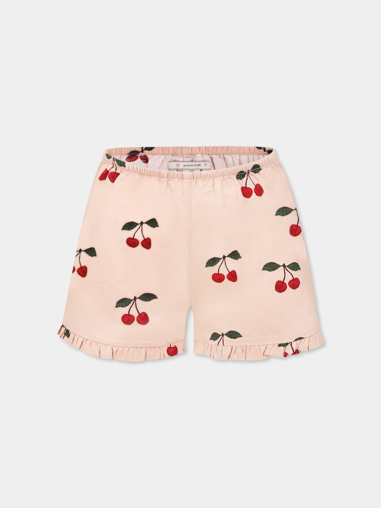 Short rose pour fille avec cerises