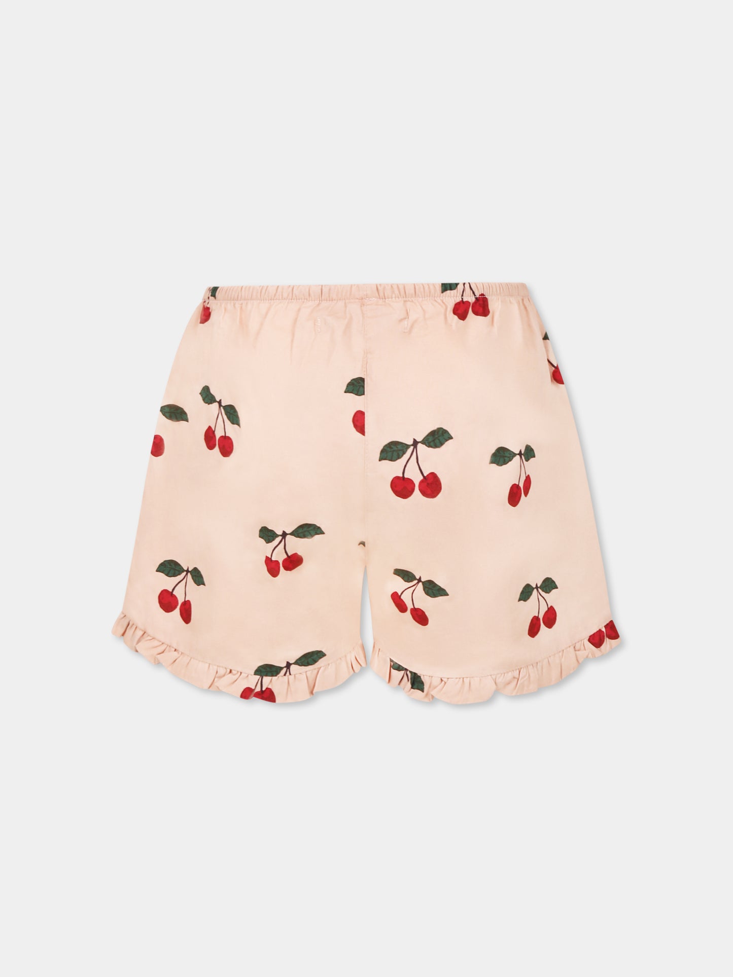 Short rose pour fille avec cerises