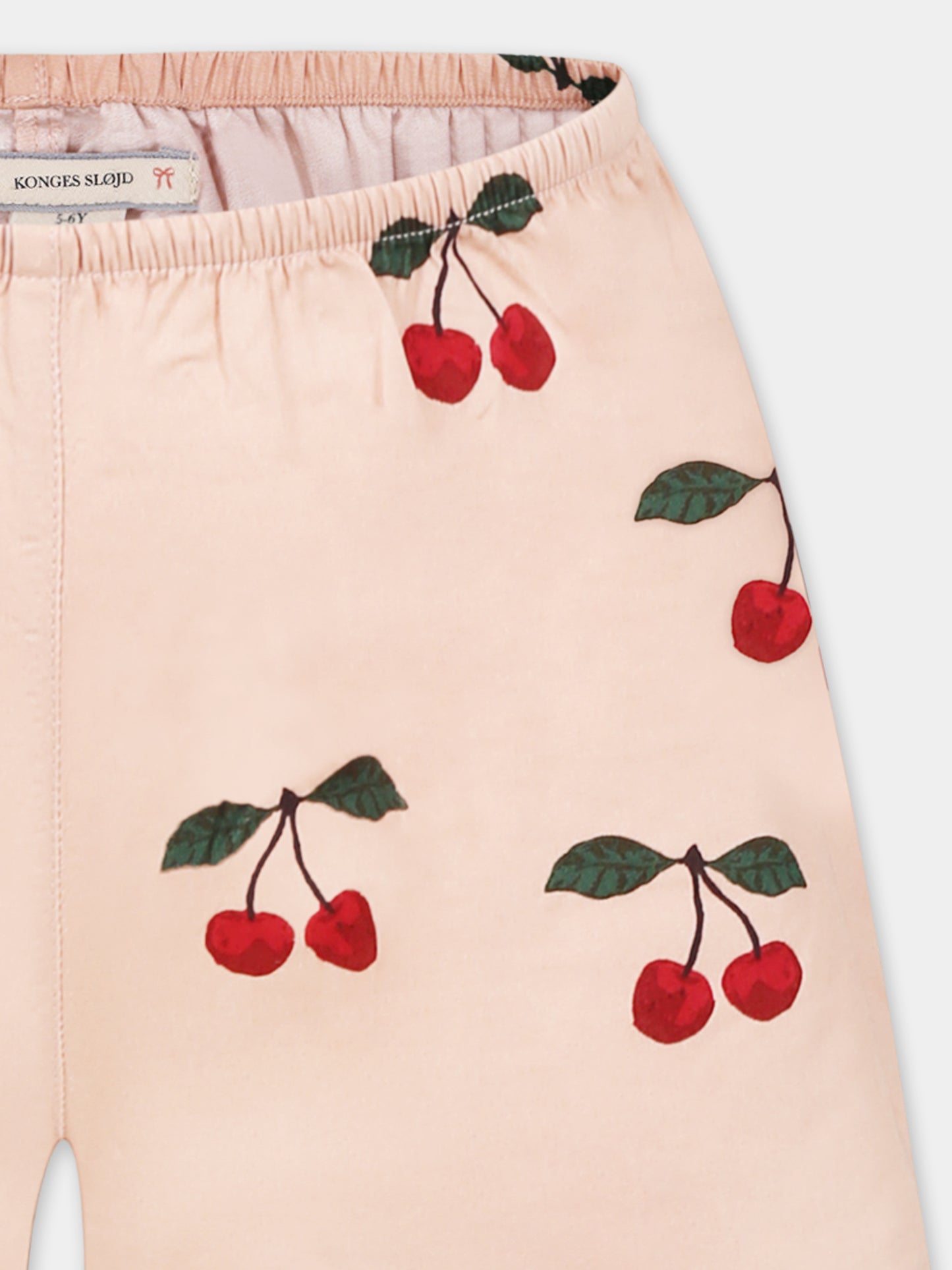 Short rose pour fille avec cerises