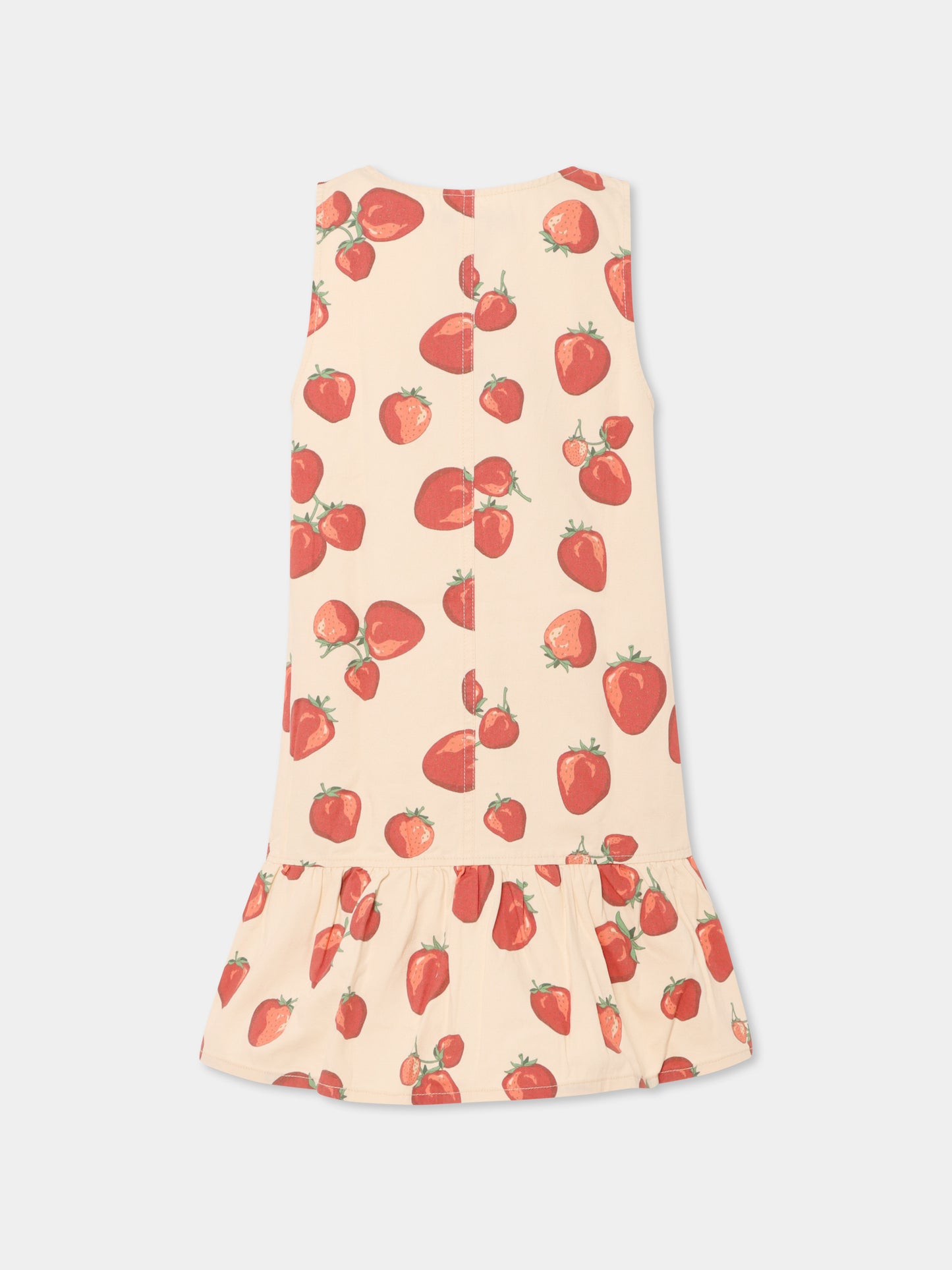 Robe ivoire pour fille avec fraises
