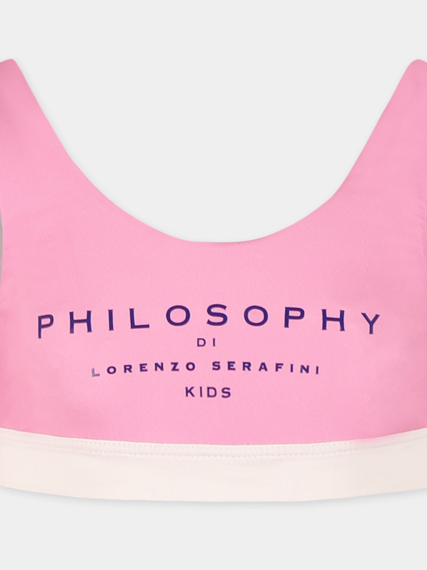 Bikini rose pour fille avec logo