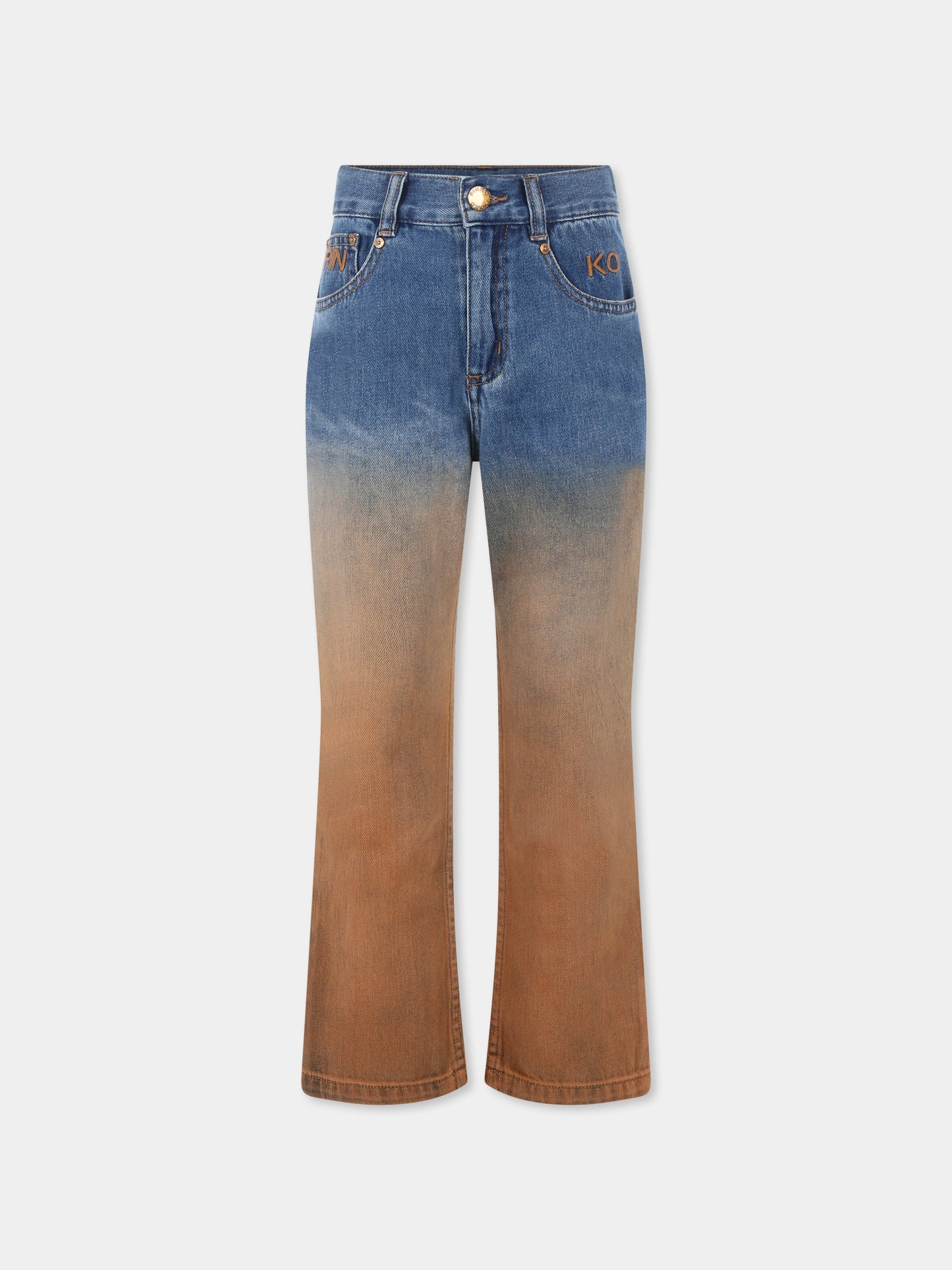 Jean denim pour fille avec logo
