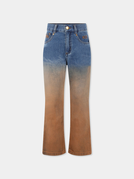 Jean denim pour fille avec logo