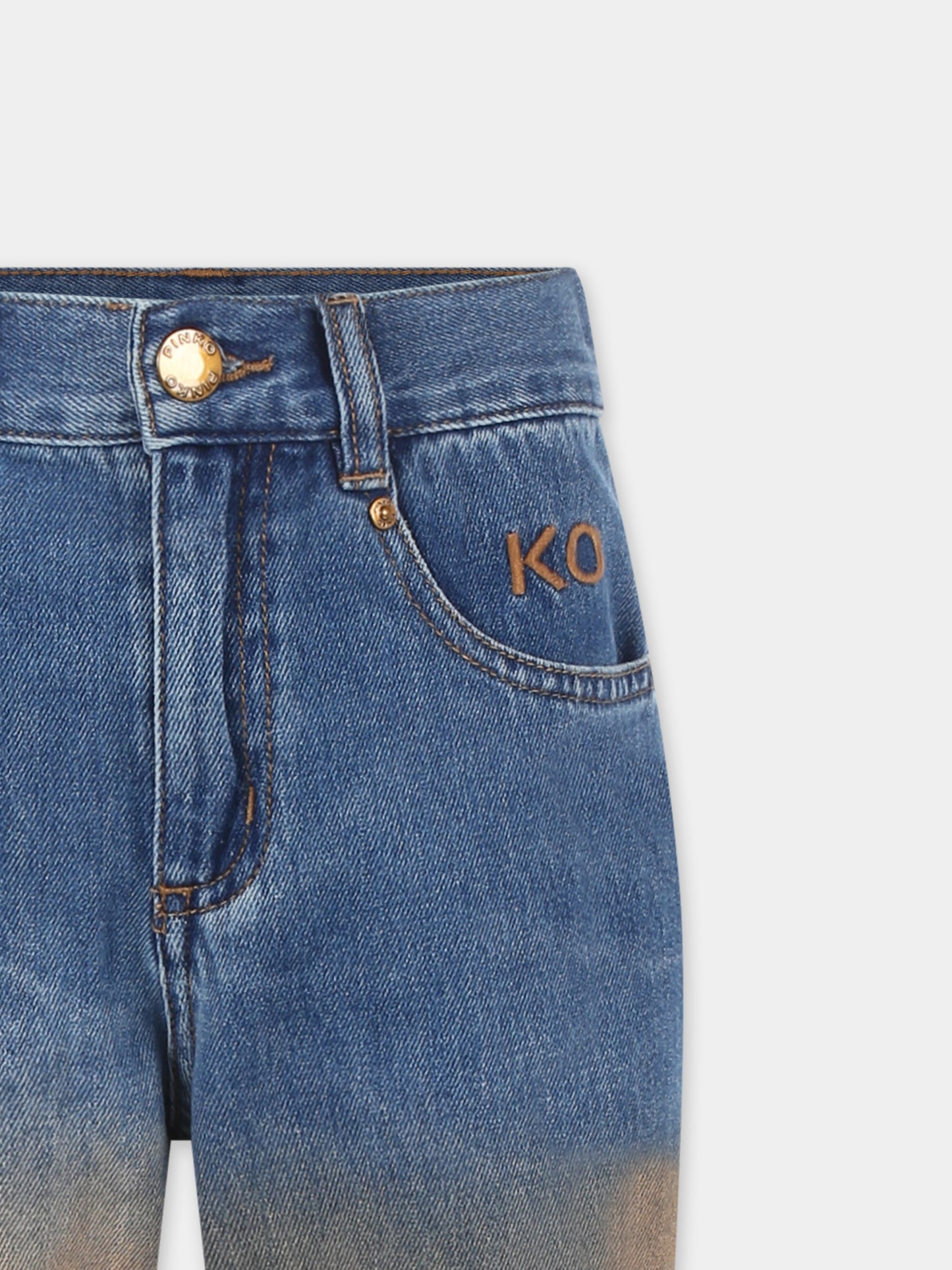 Jean denim pour fille avec logo